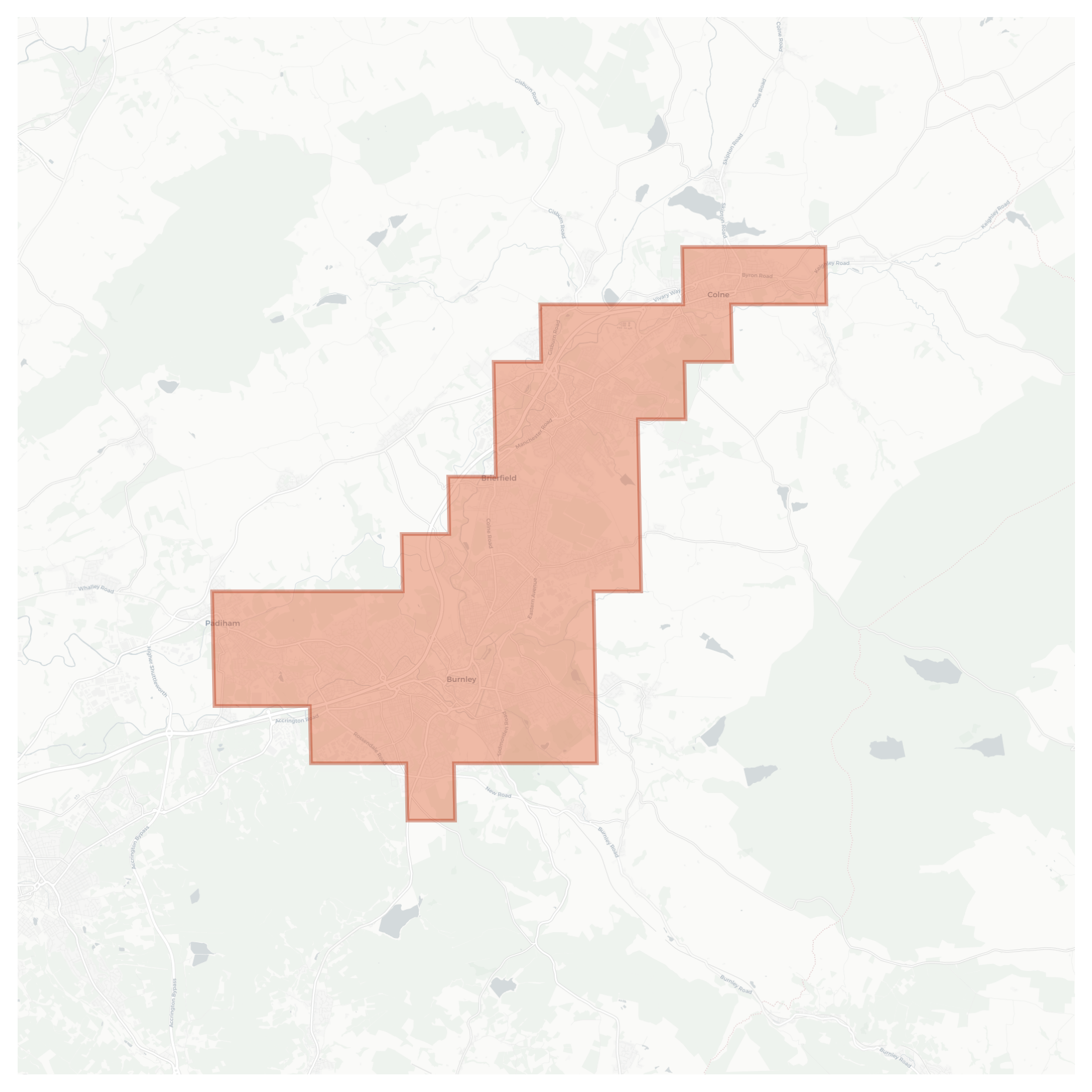 Burnley geographic map