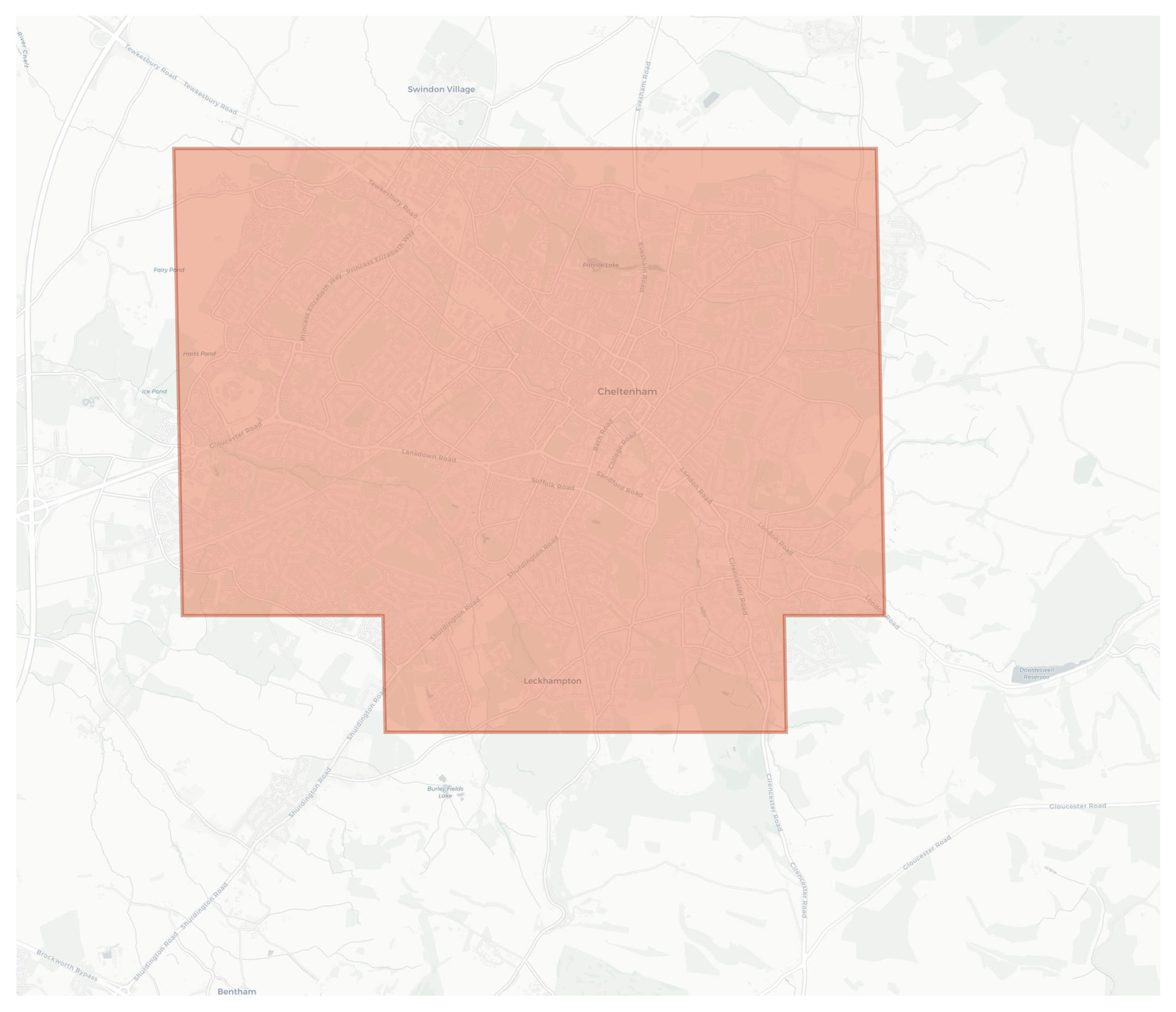 Cheltenham geographic map