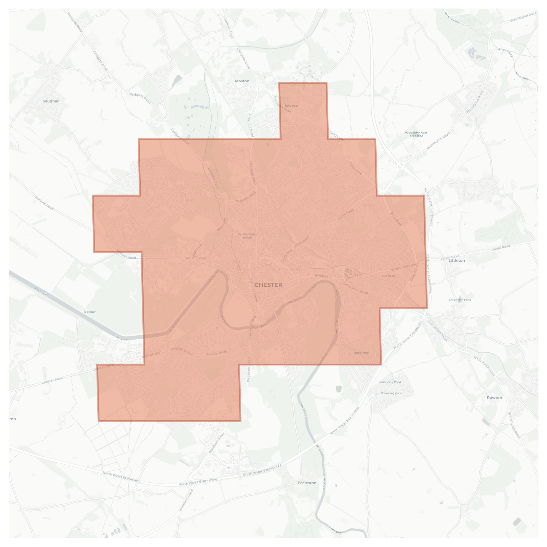 Chester geographic map