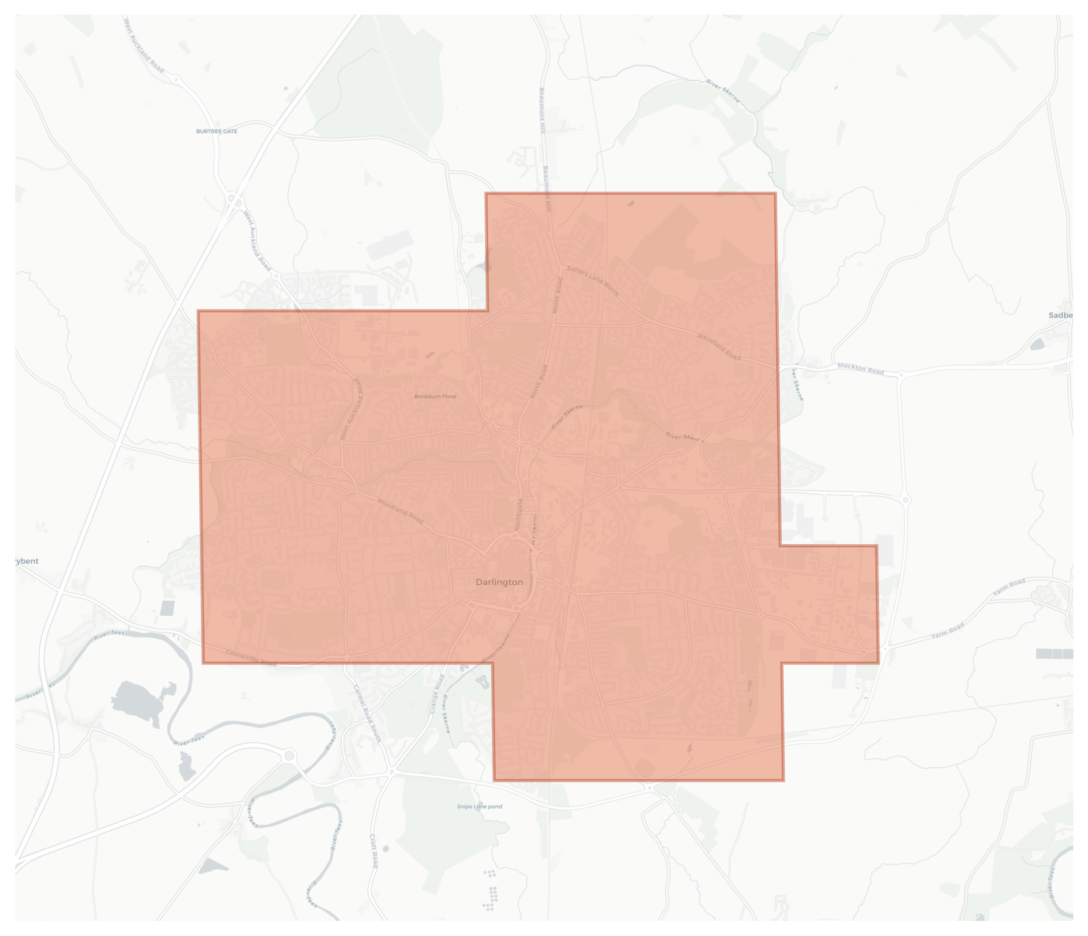 Darlington geographic map