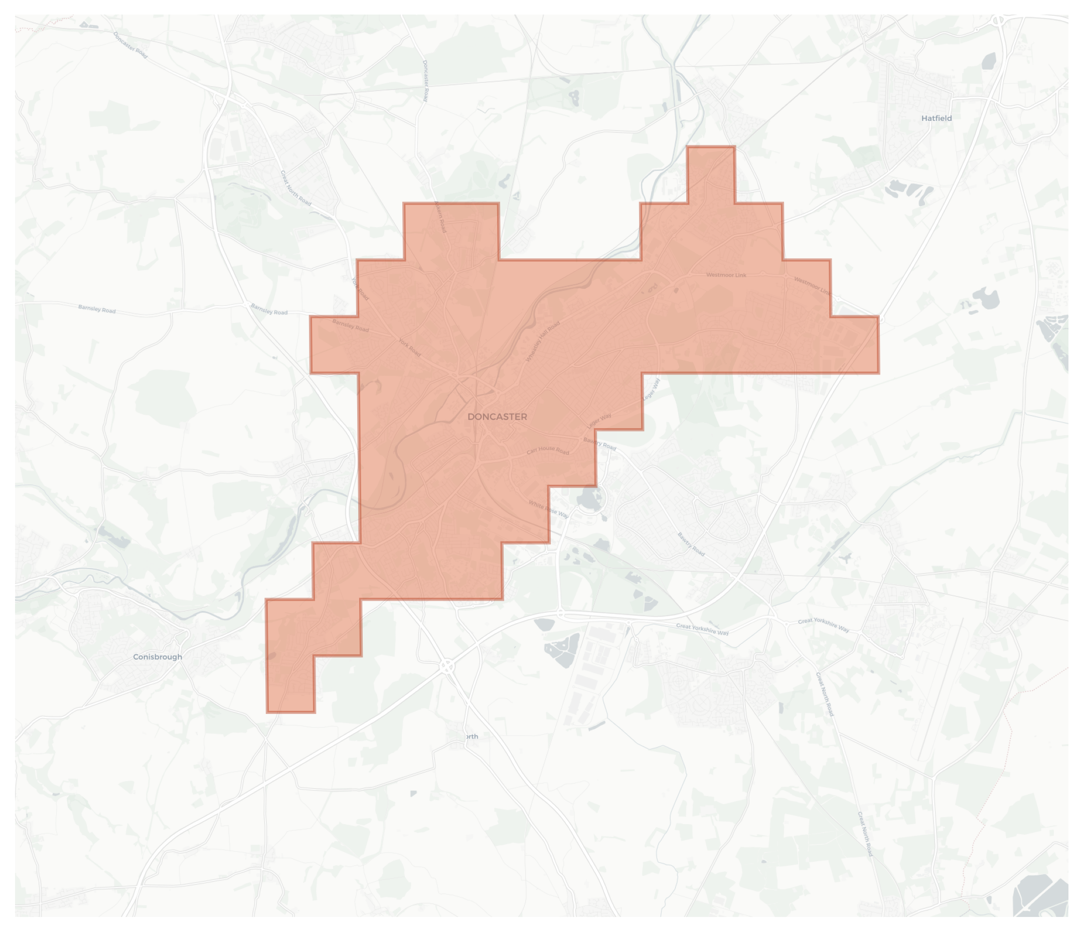 Doncaster geographic map
