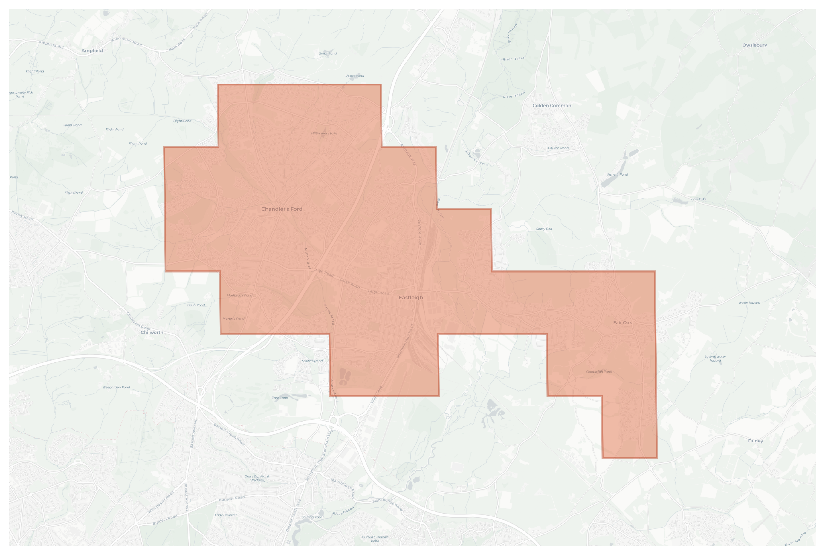 Eastleigh geographic map