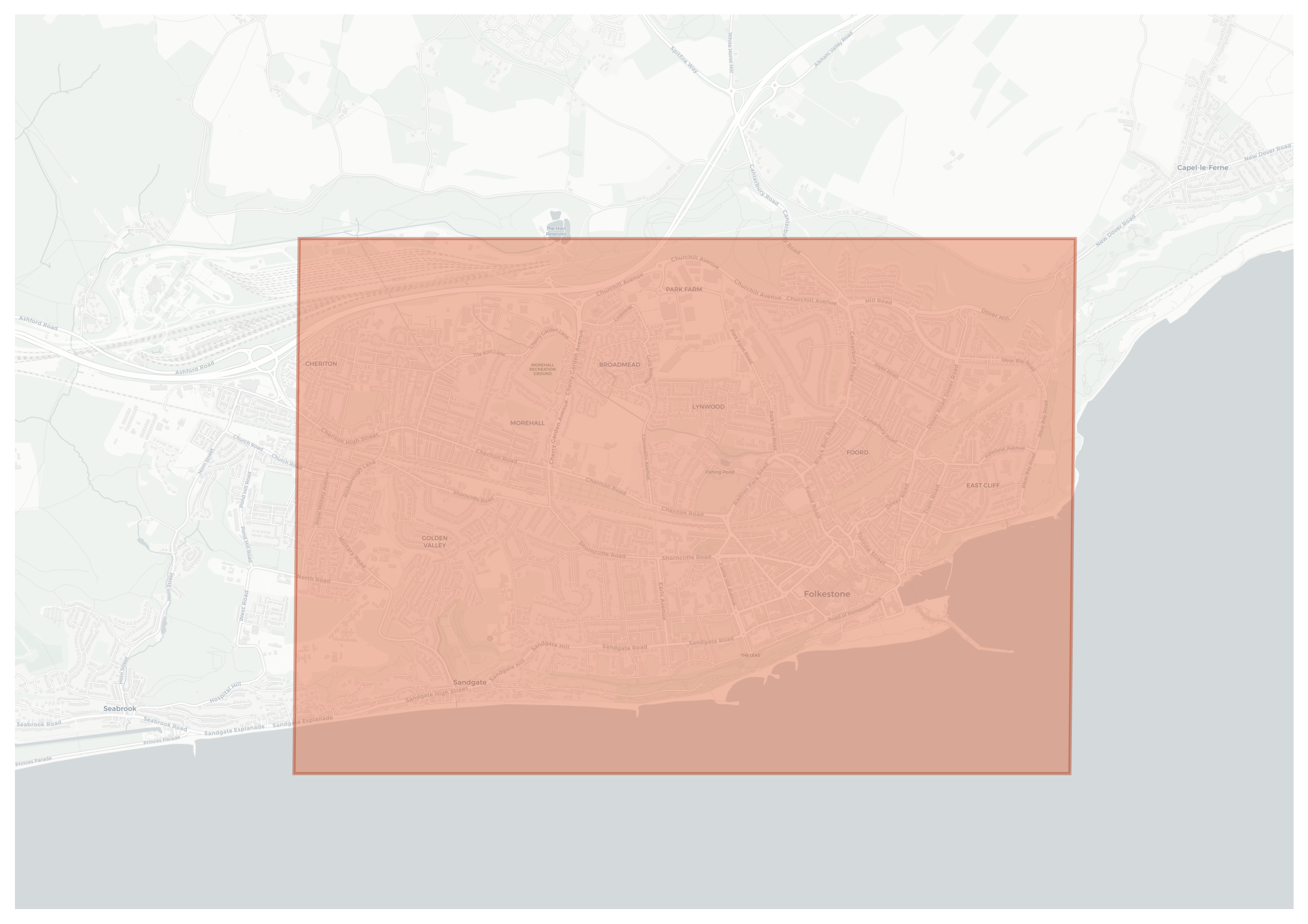 Folkestone geographic map