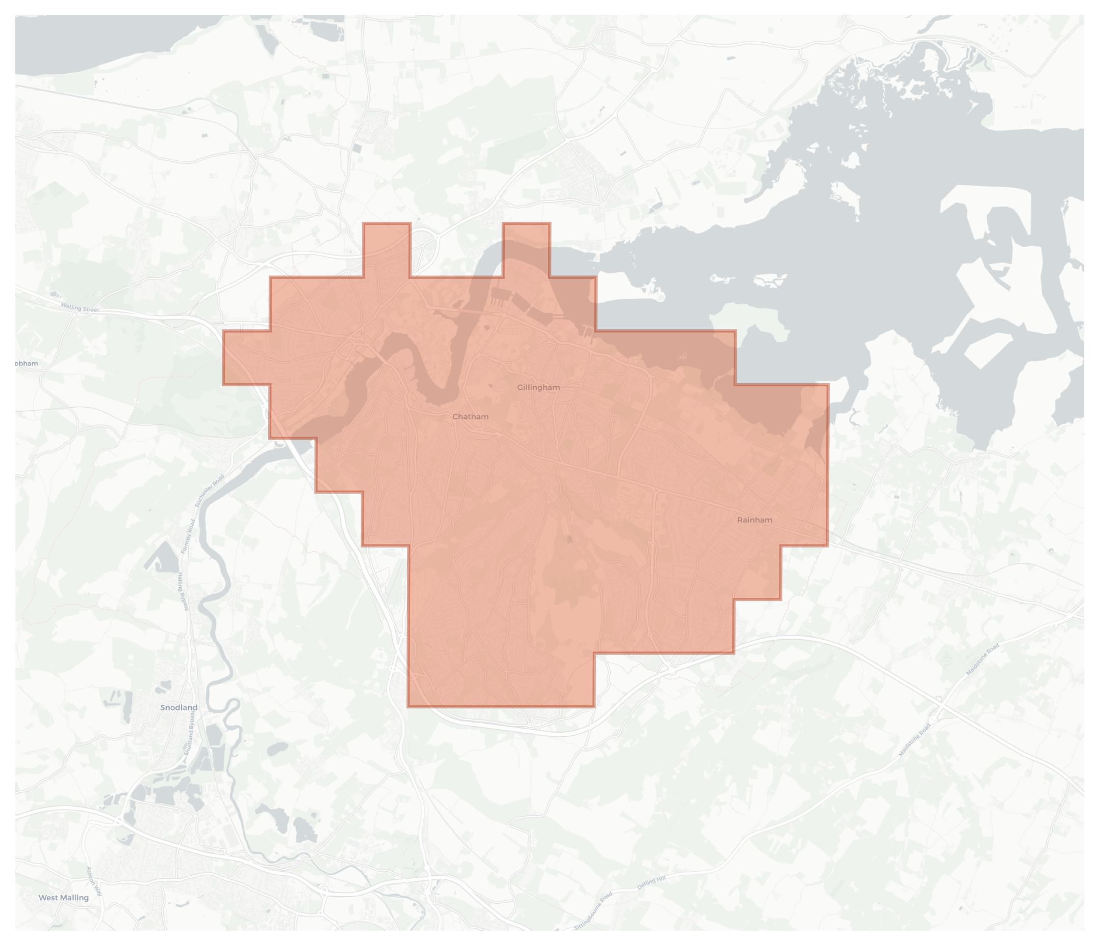 Gillingham geographic map