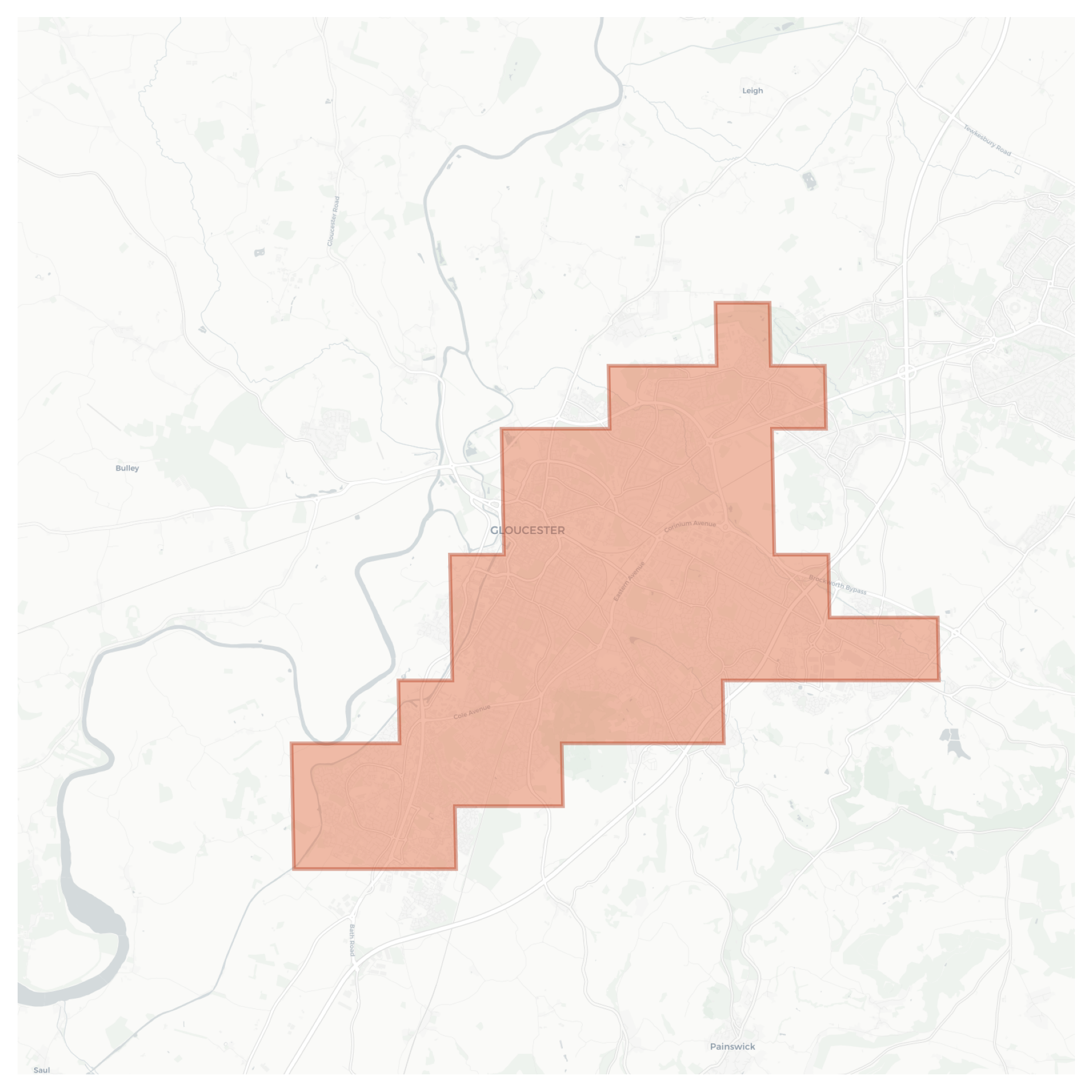 Gloucester geographic map