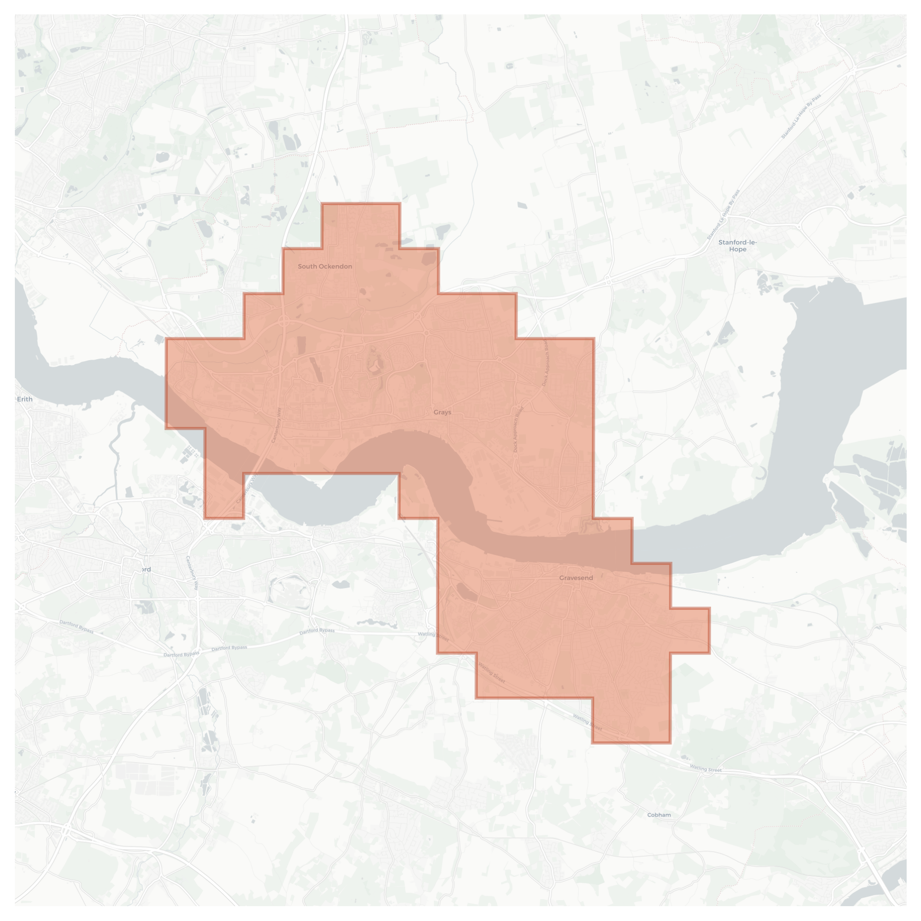 Grays geographic map
