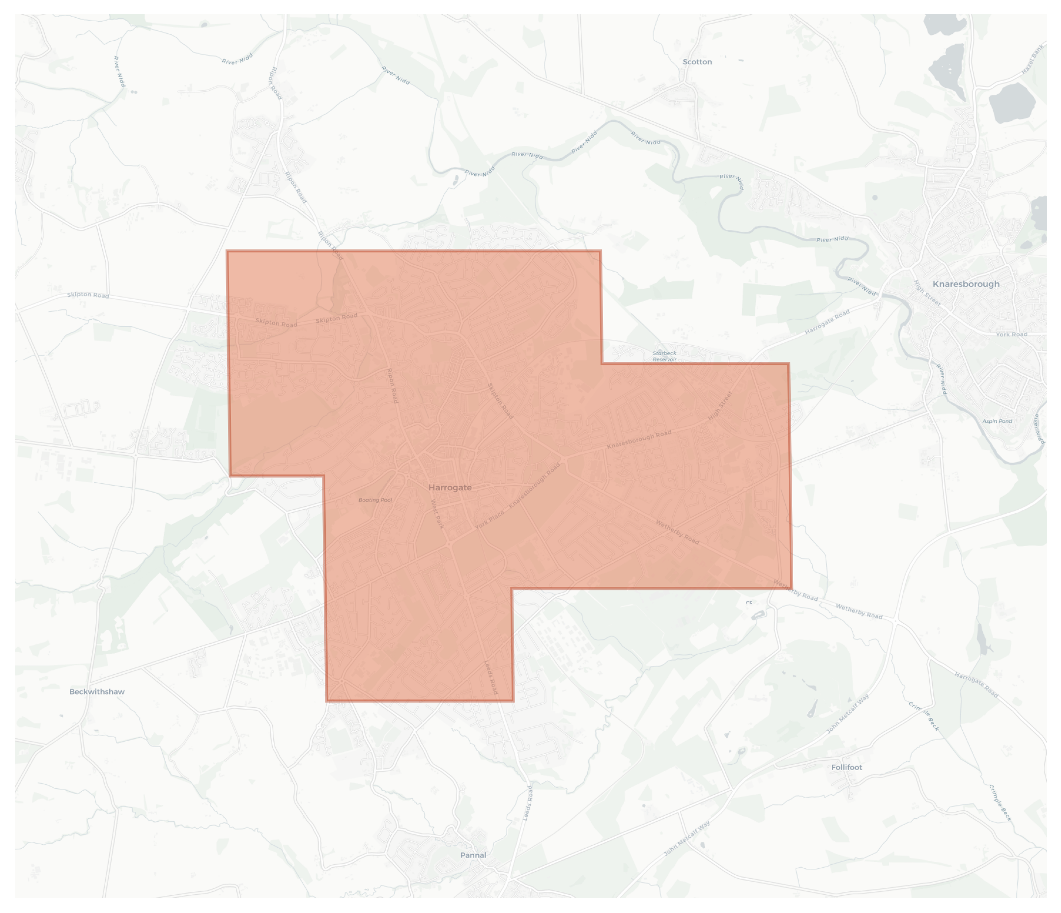 Harrogate geographic map