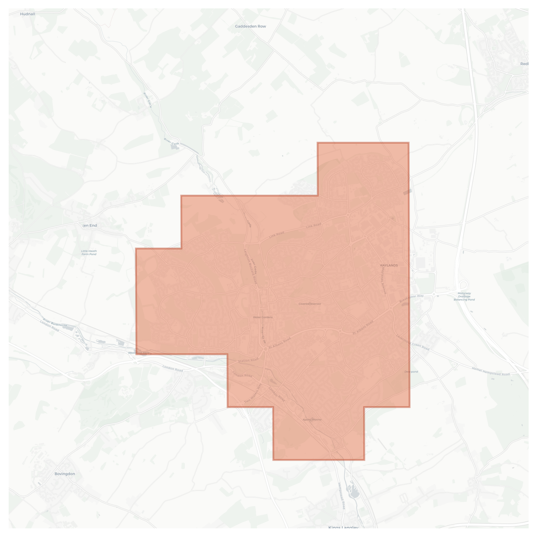Hemel Hempstead geographic map