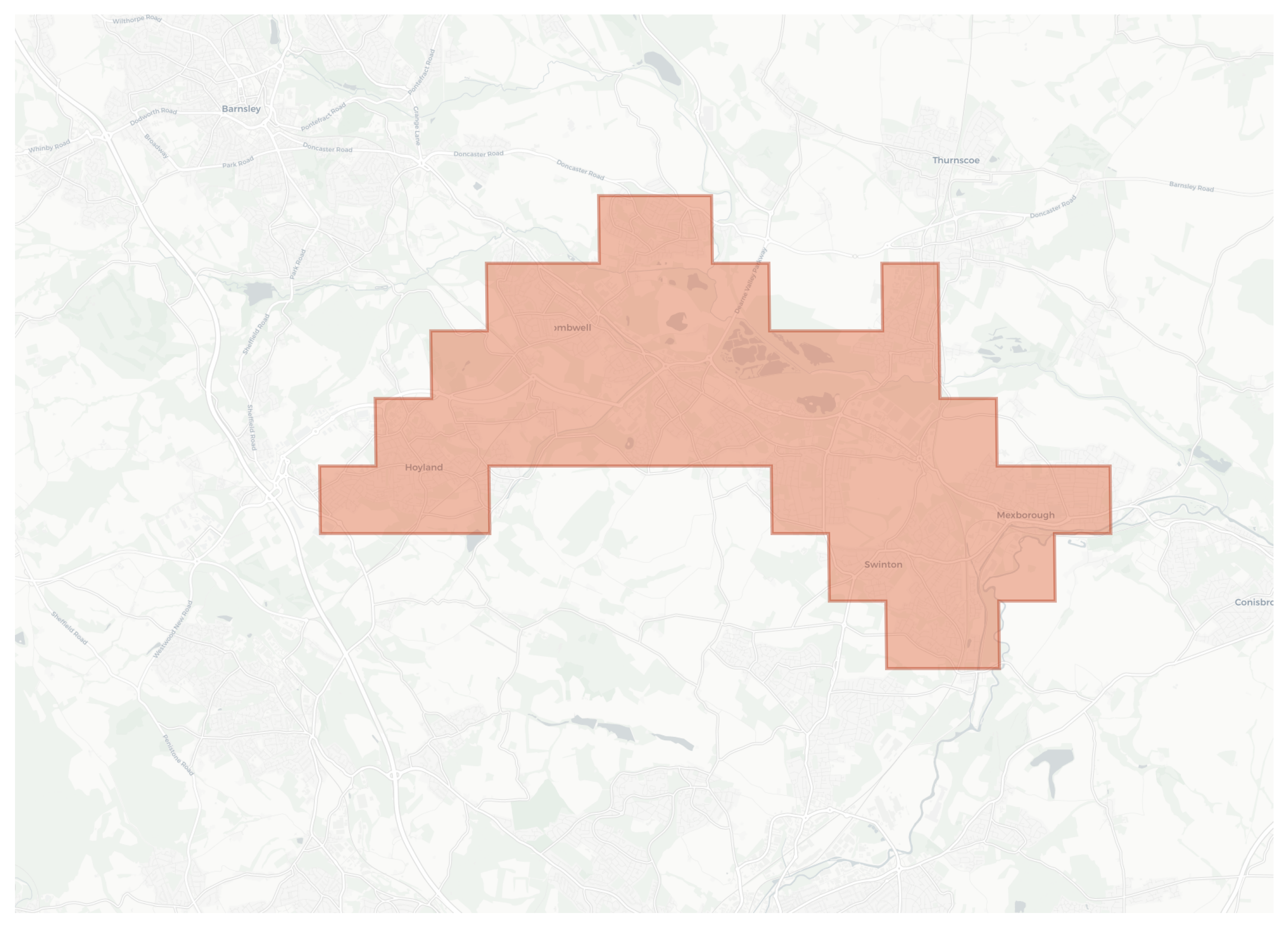 Hoyland geographic map
