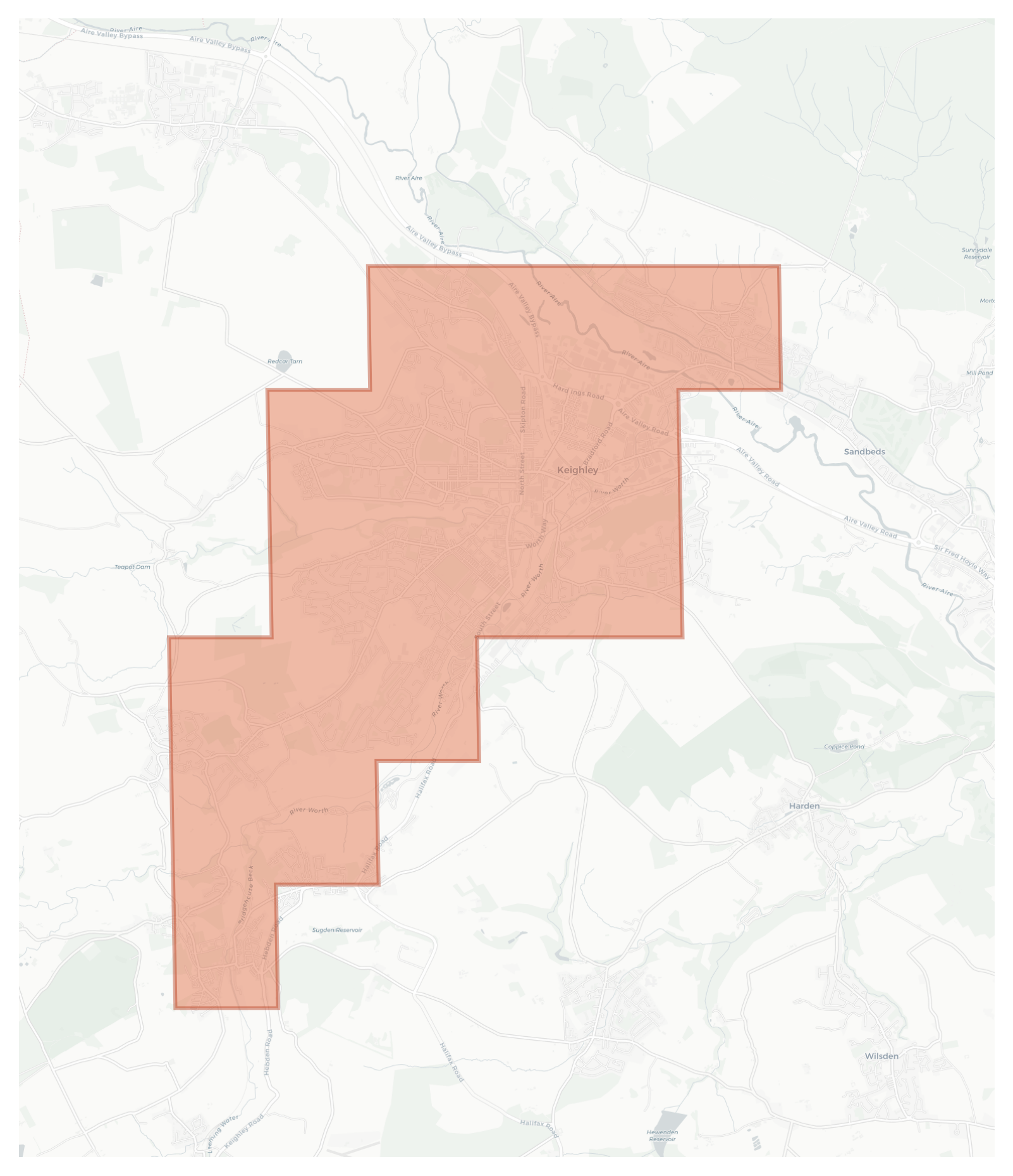 Keighley geographic map