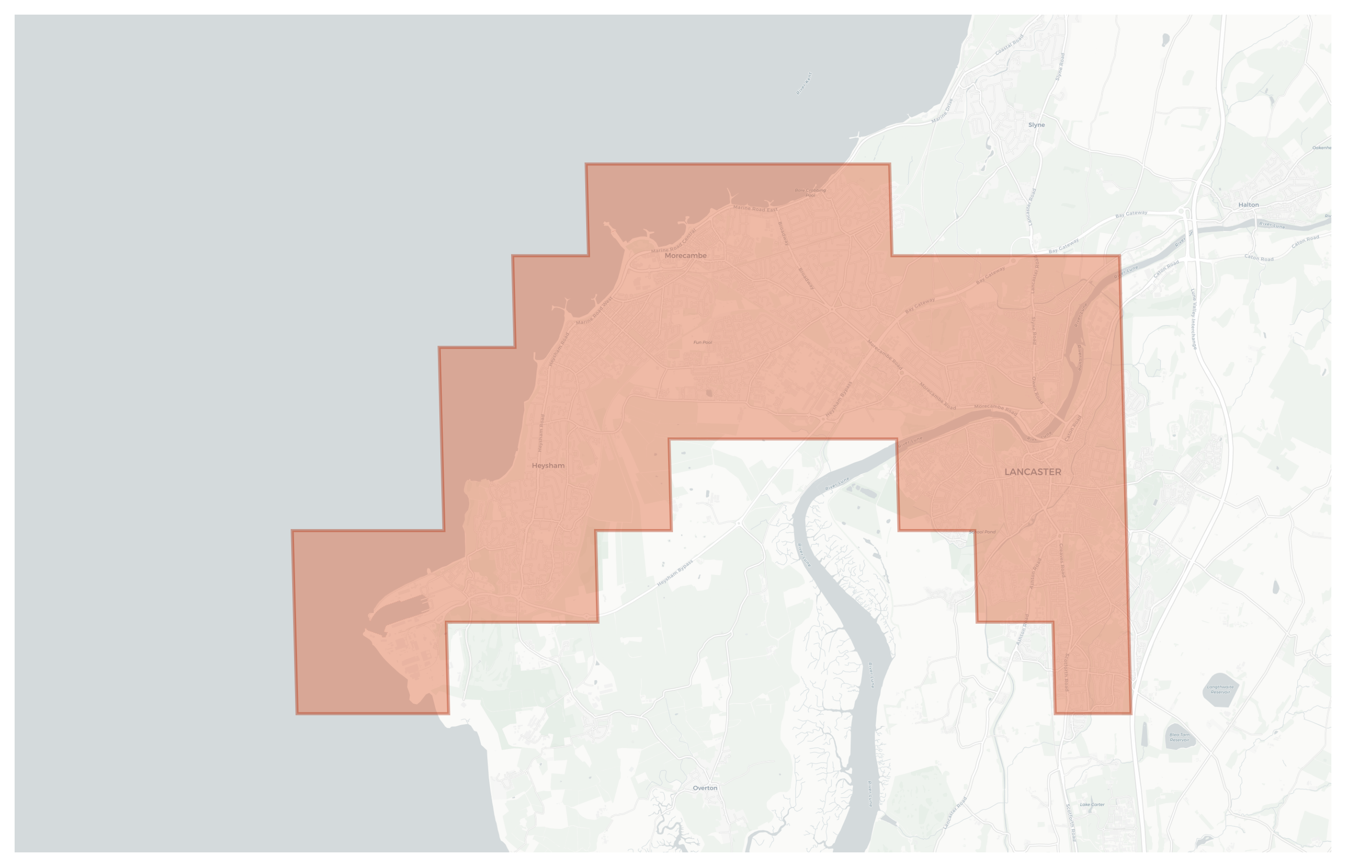 Lancaster geographic map