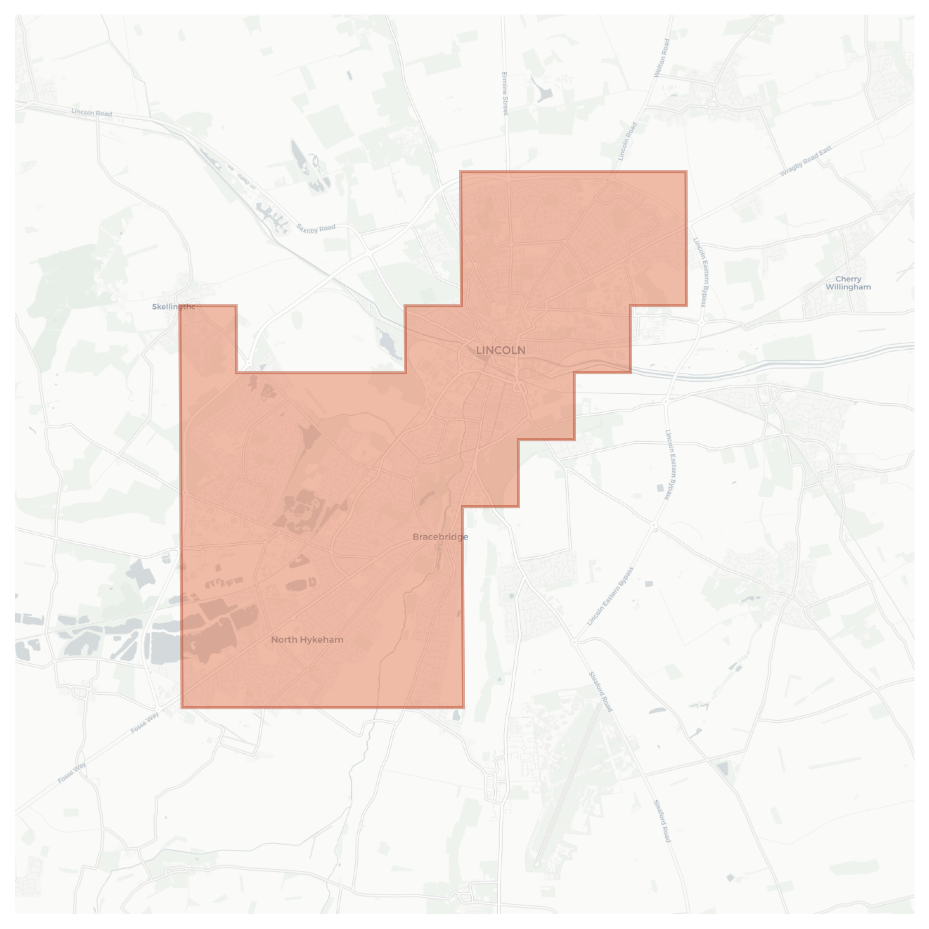 Lincoln geographic map