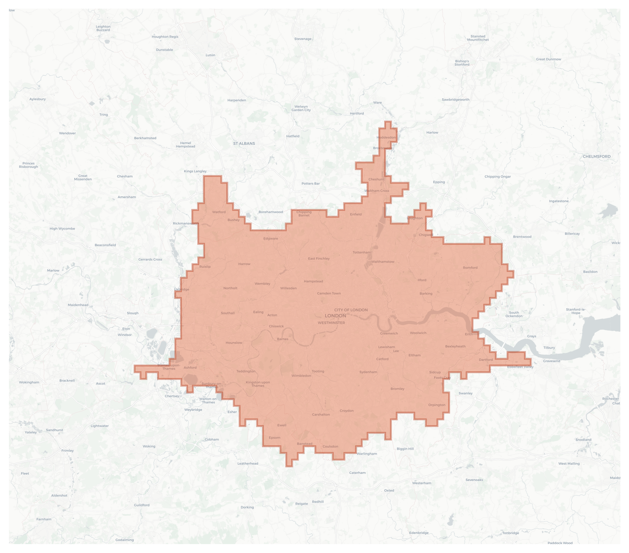 London geographic map