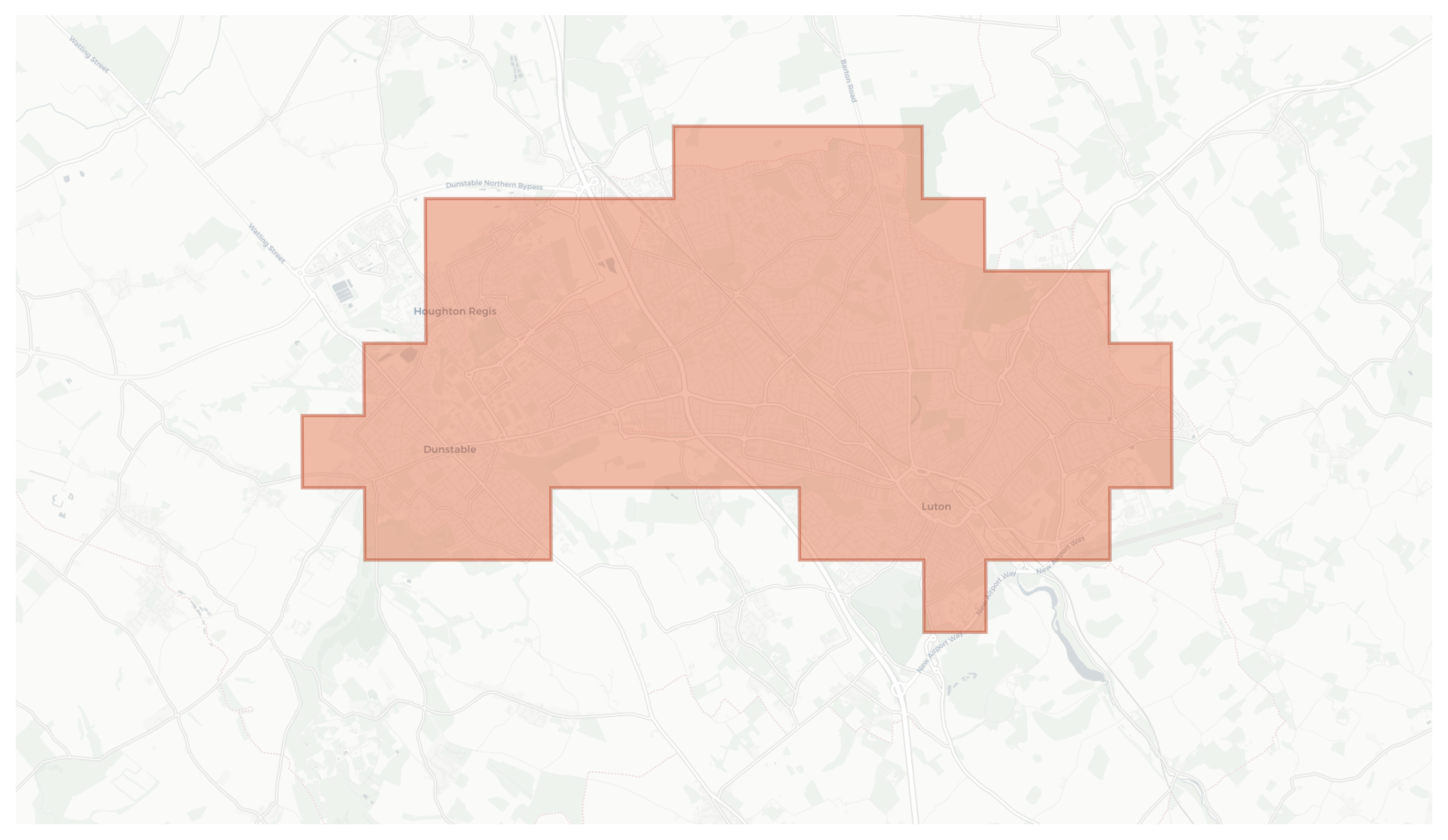 Luton geographic map