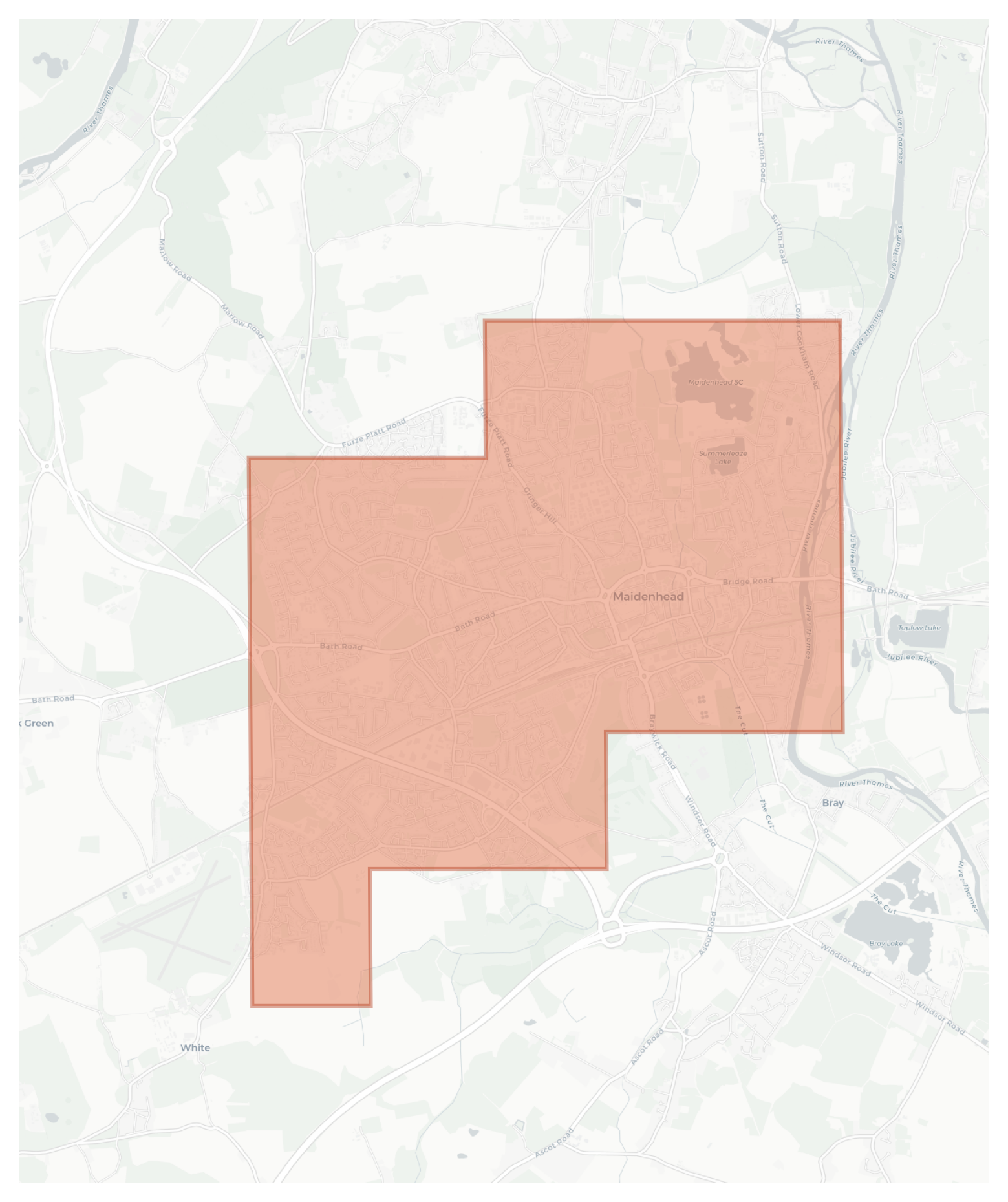 Maidenhead geographic map