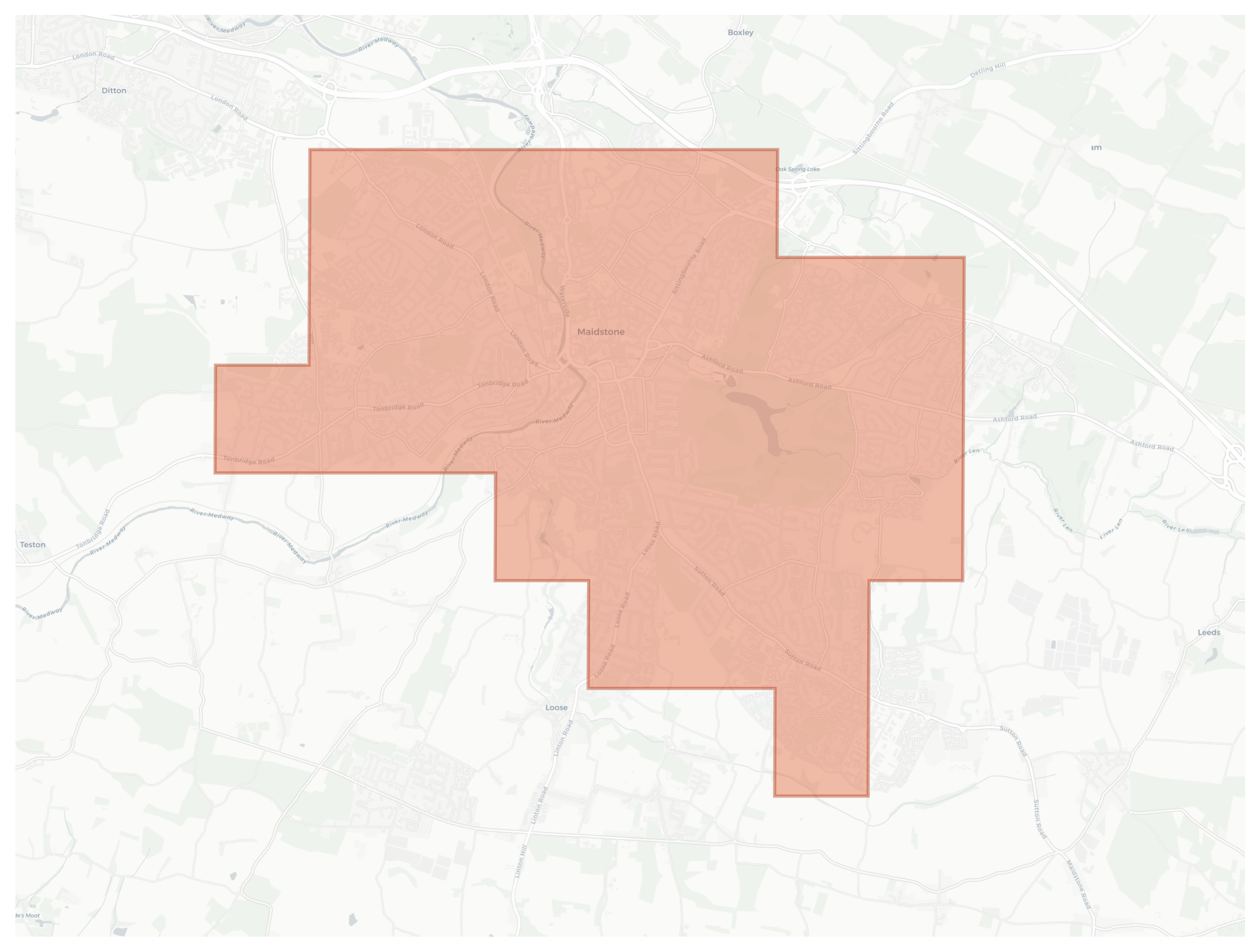 Maidstone geographic map