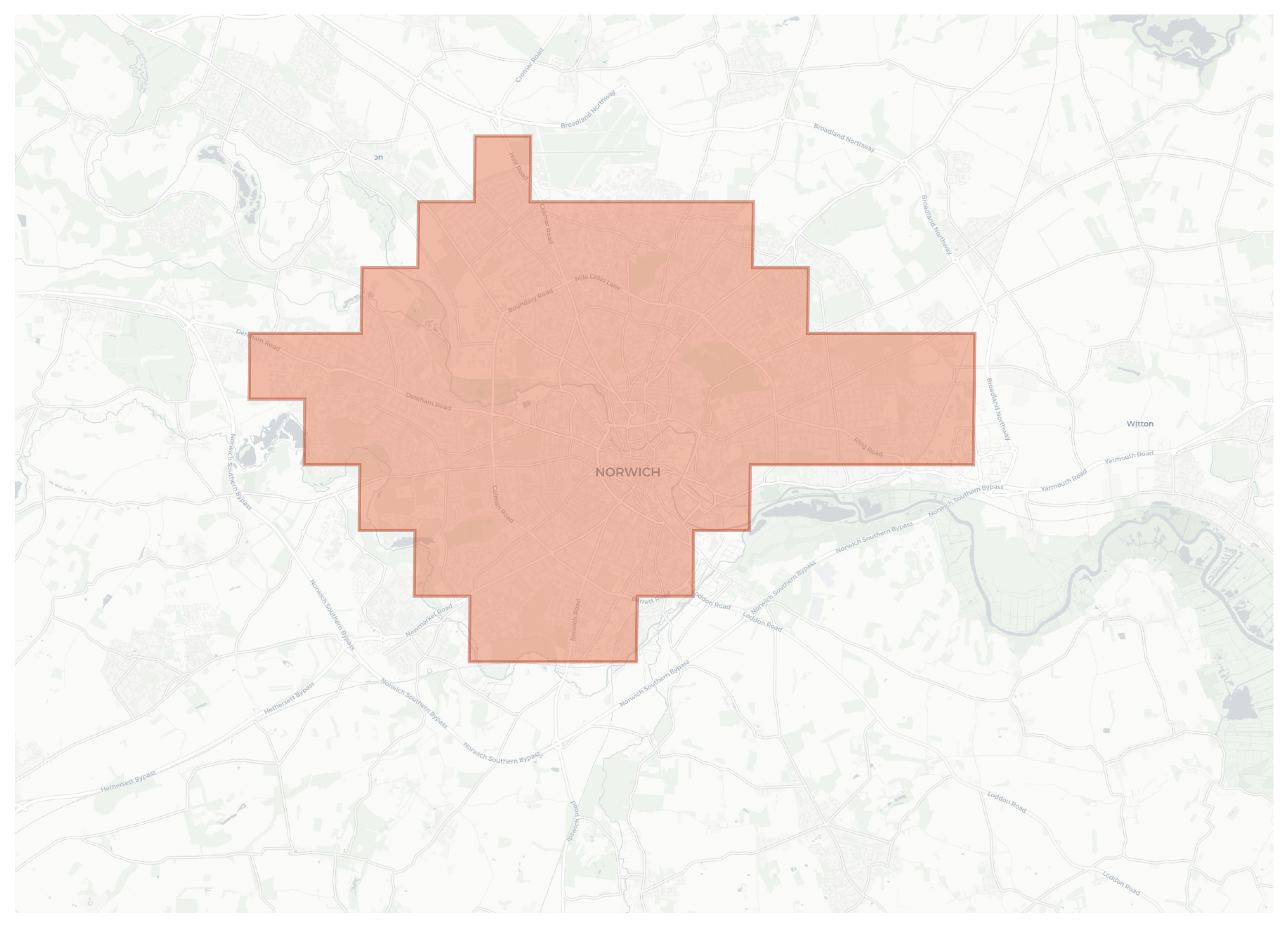 Norwich geographic map
