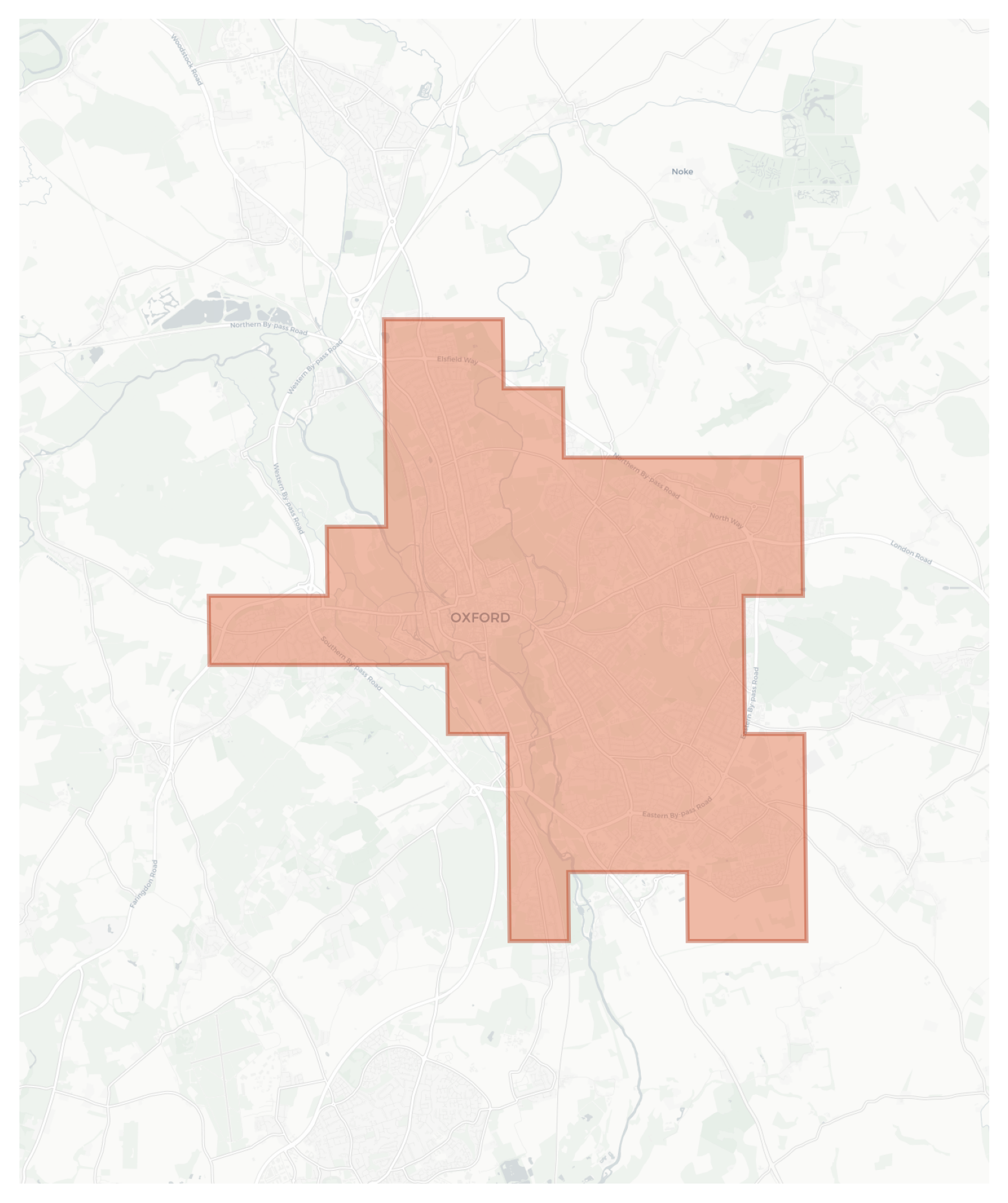 Oxford geographic map