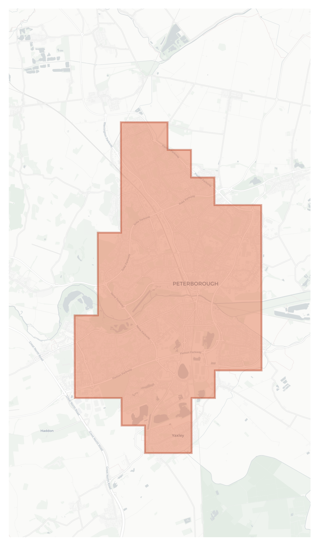 Peterborough geographic map