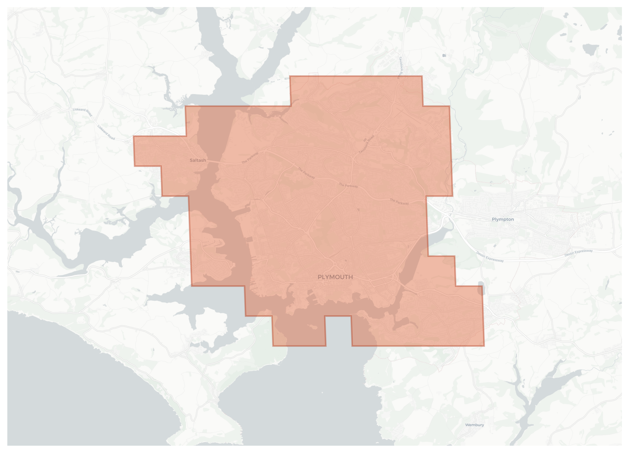 Plymouth geographic map