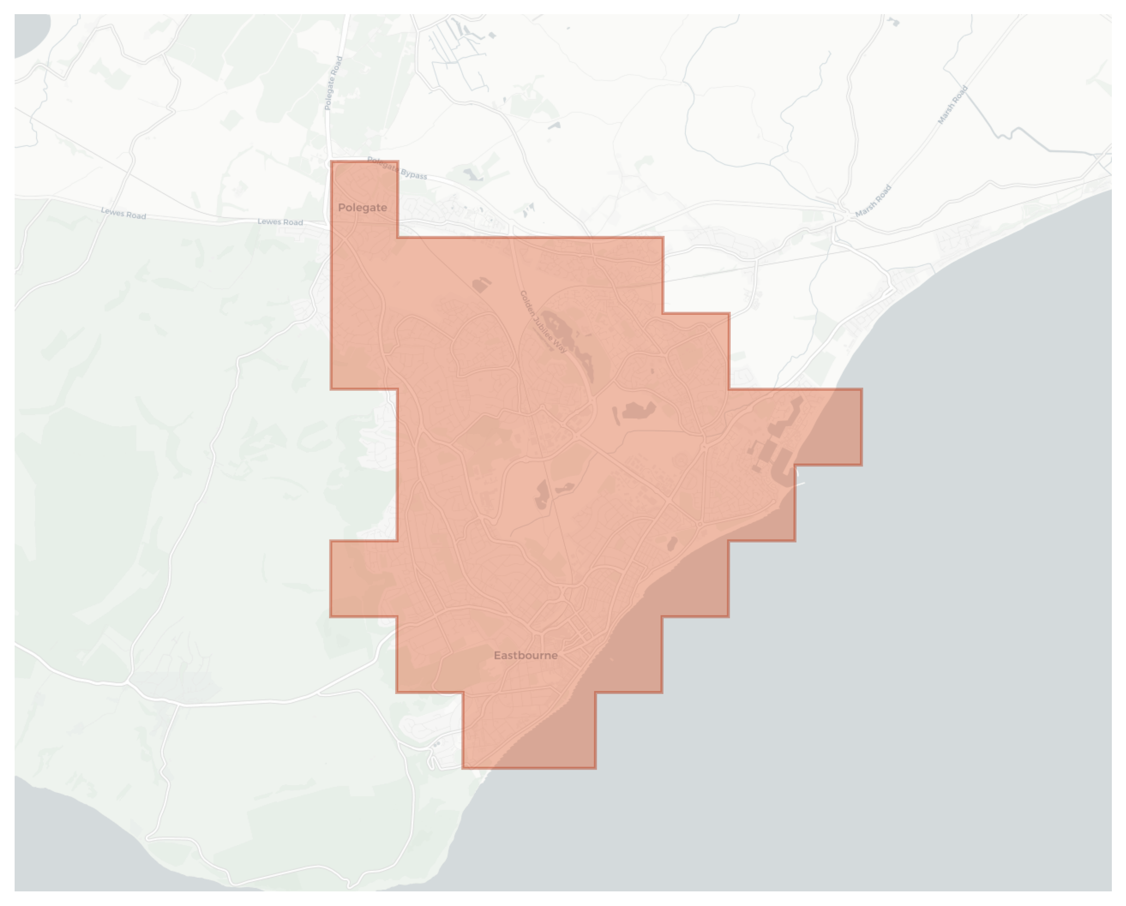 Polegate geographic map