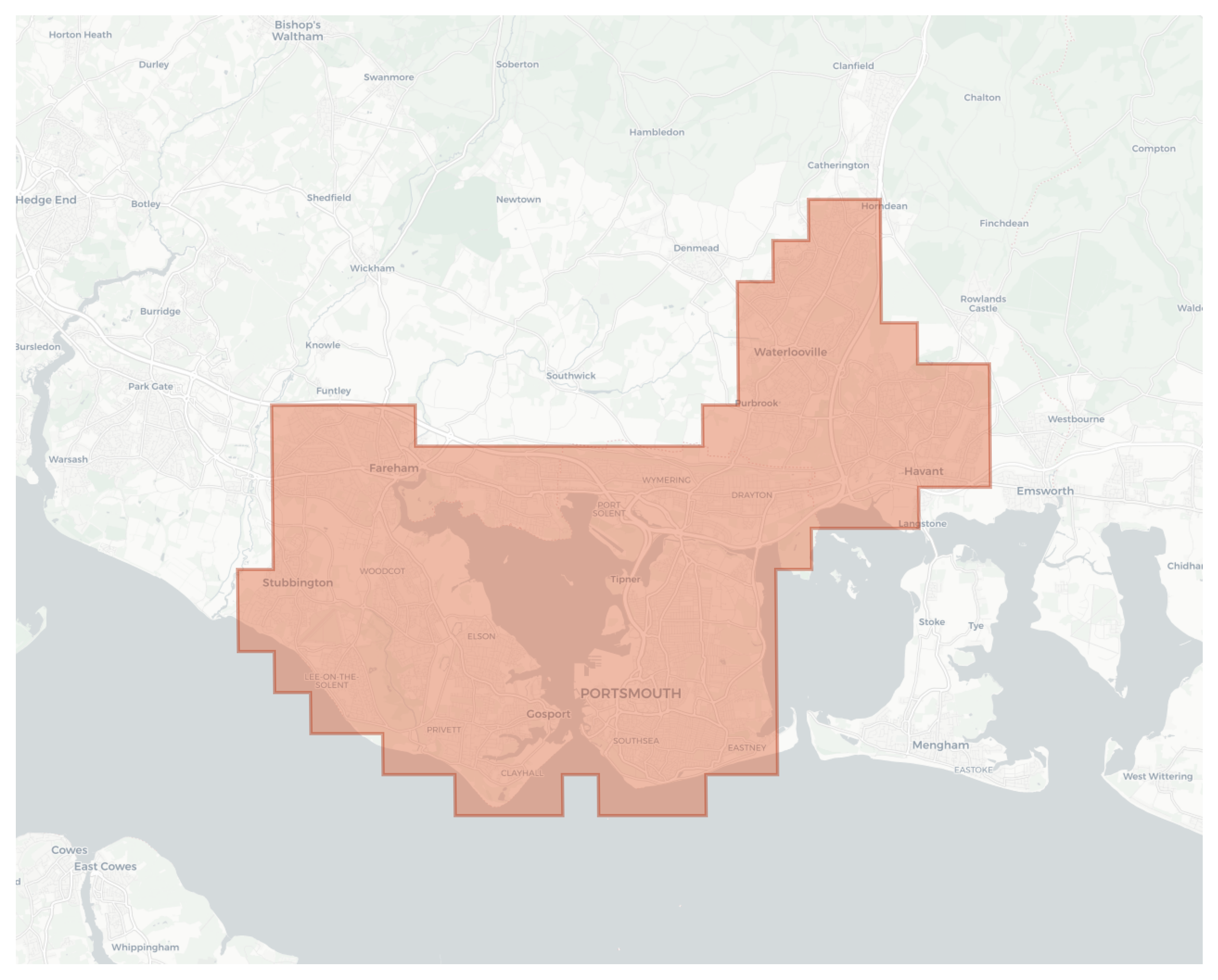 Portsmouth geographic map