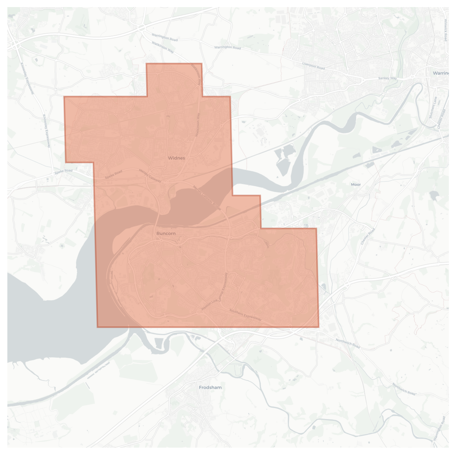 Runcorn geographic map