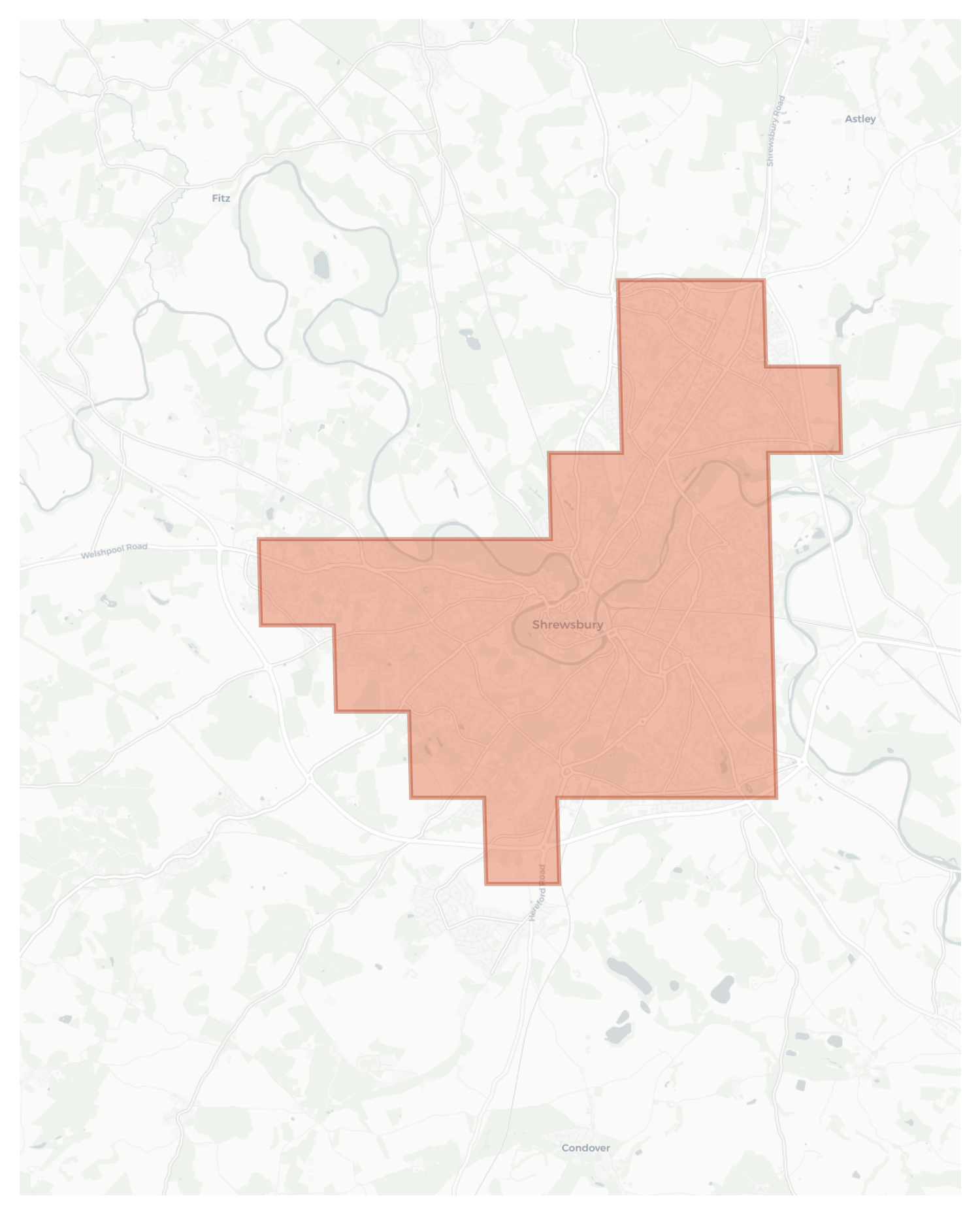 Shrewsbury geographic map