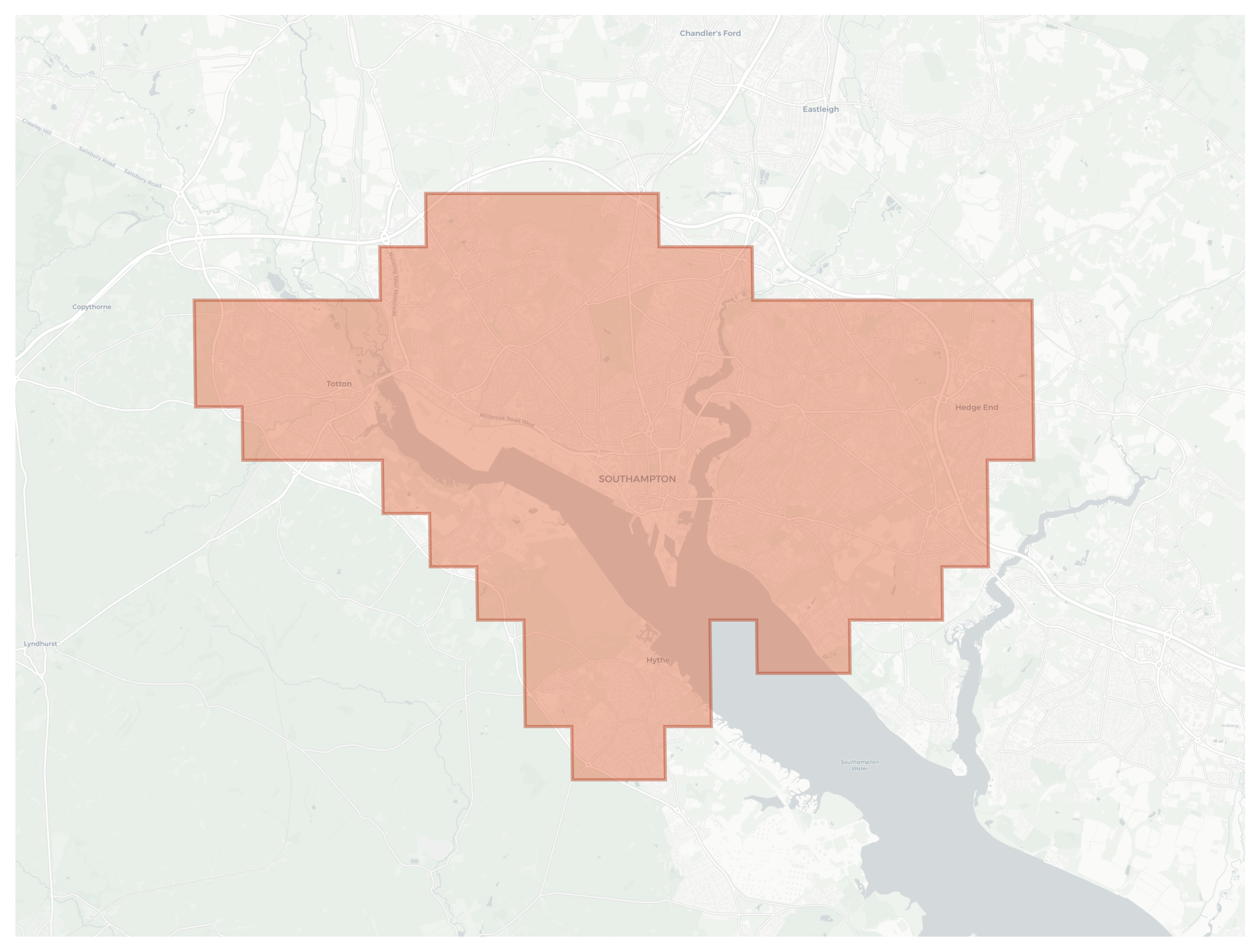 Southampton geographic map