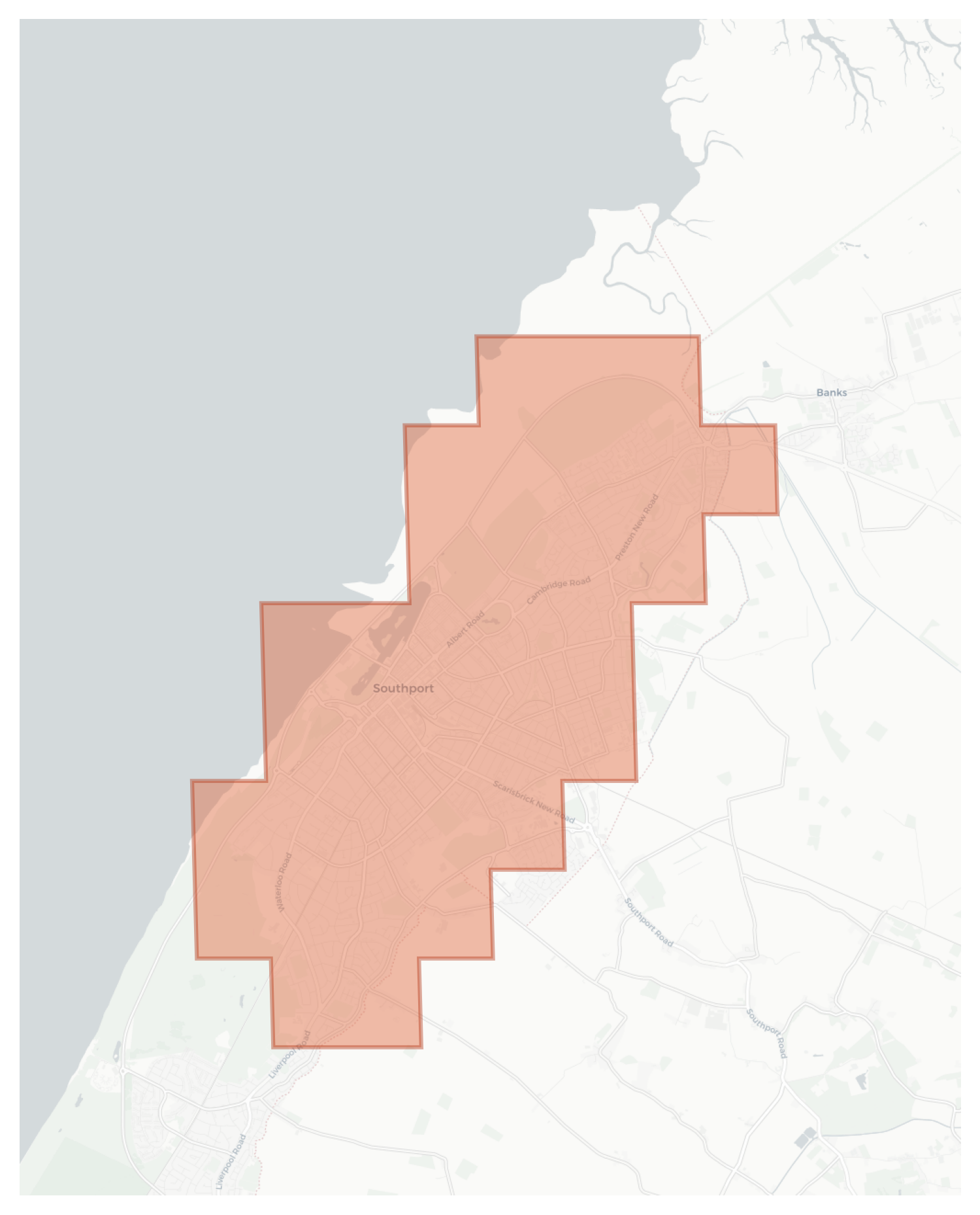 Southport geographic map