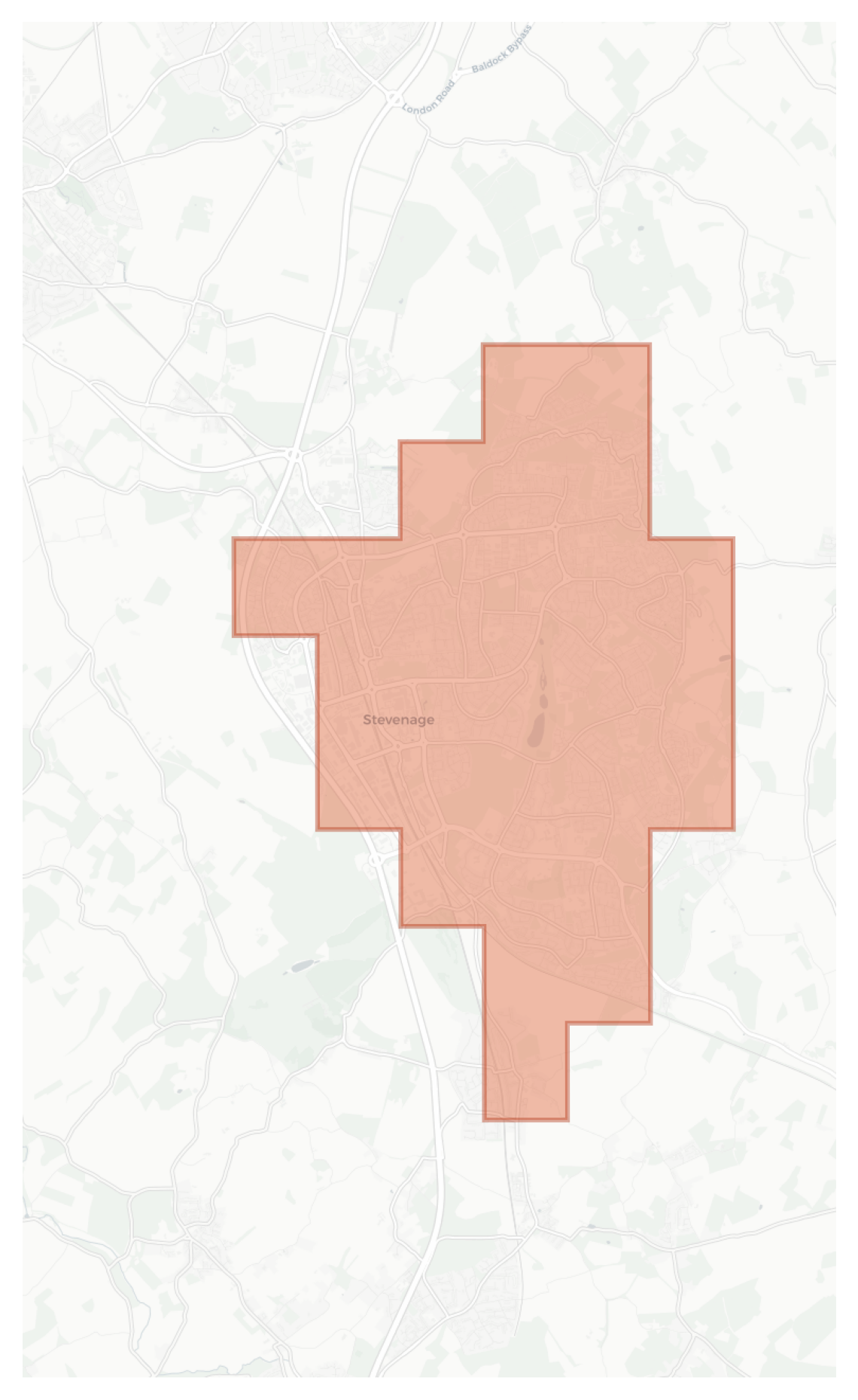 Stevenage geographic map