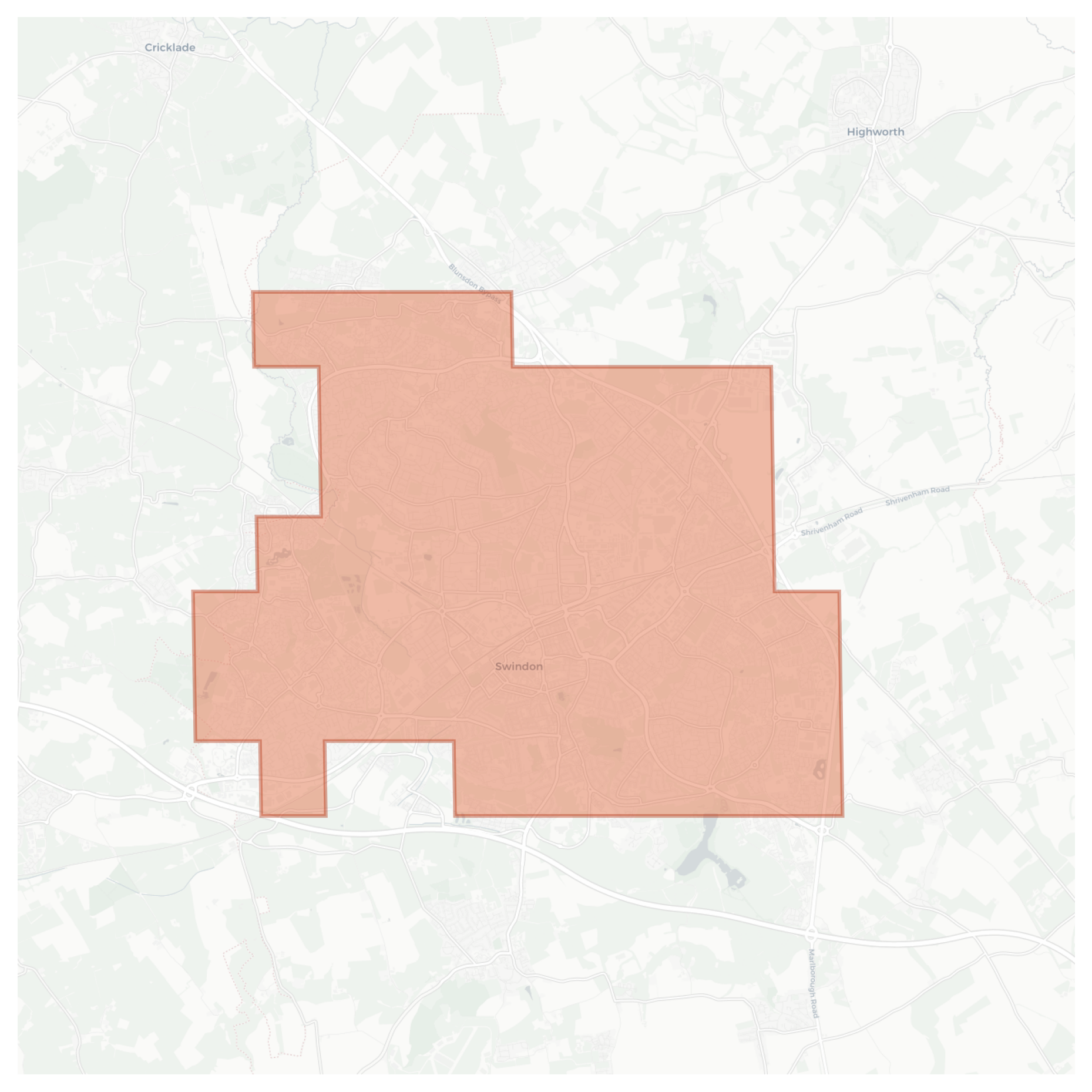 Swindon geographic map