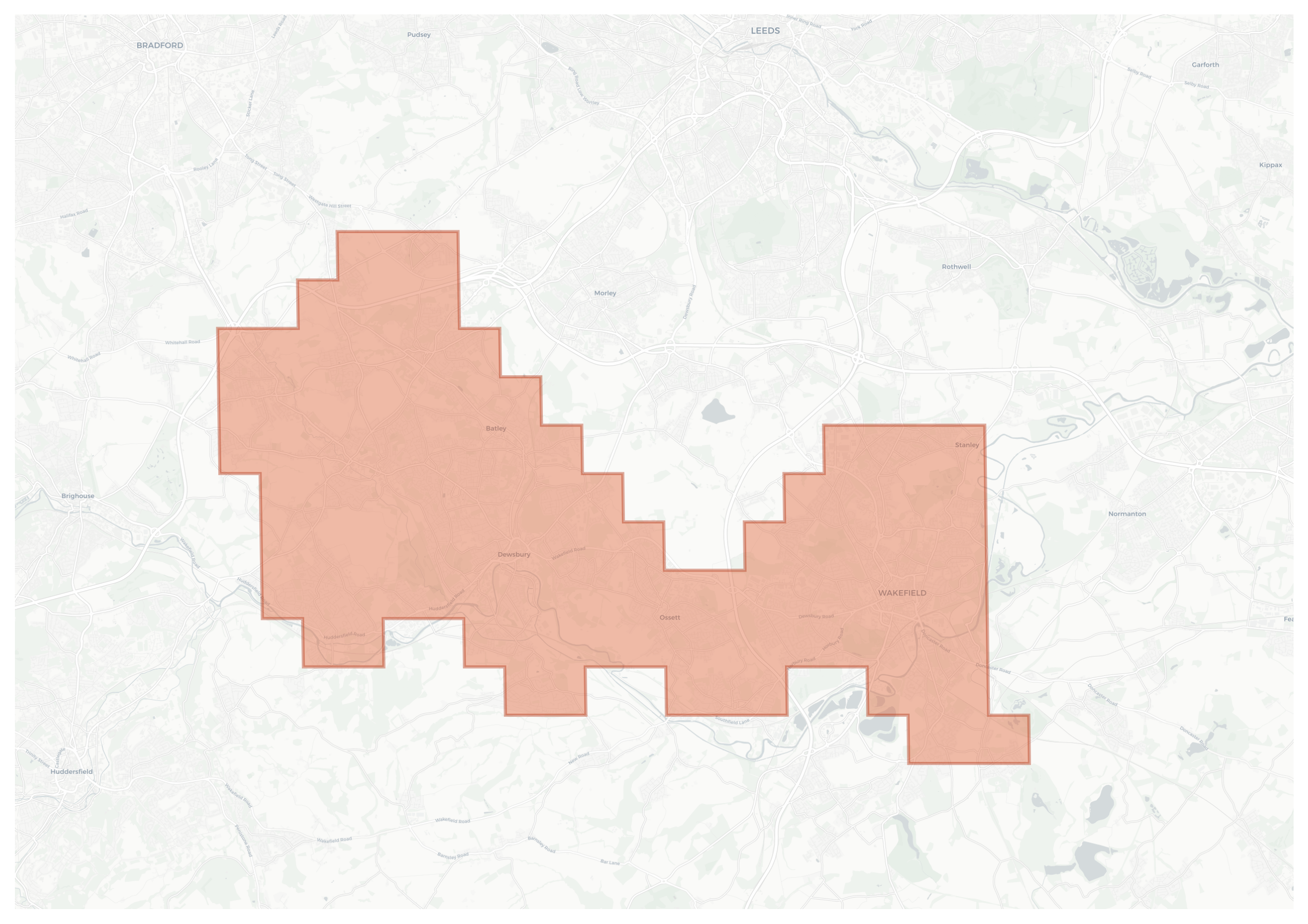 Wakefield geographic map
