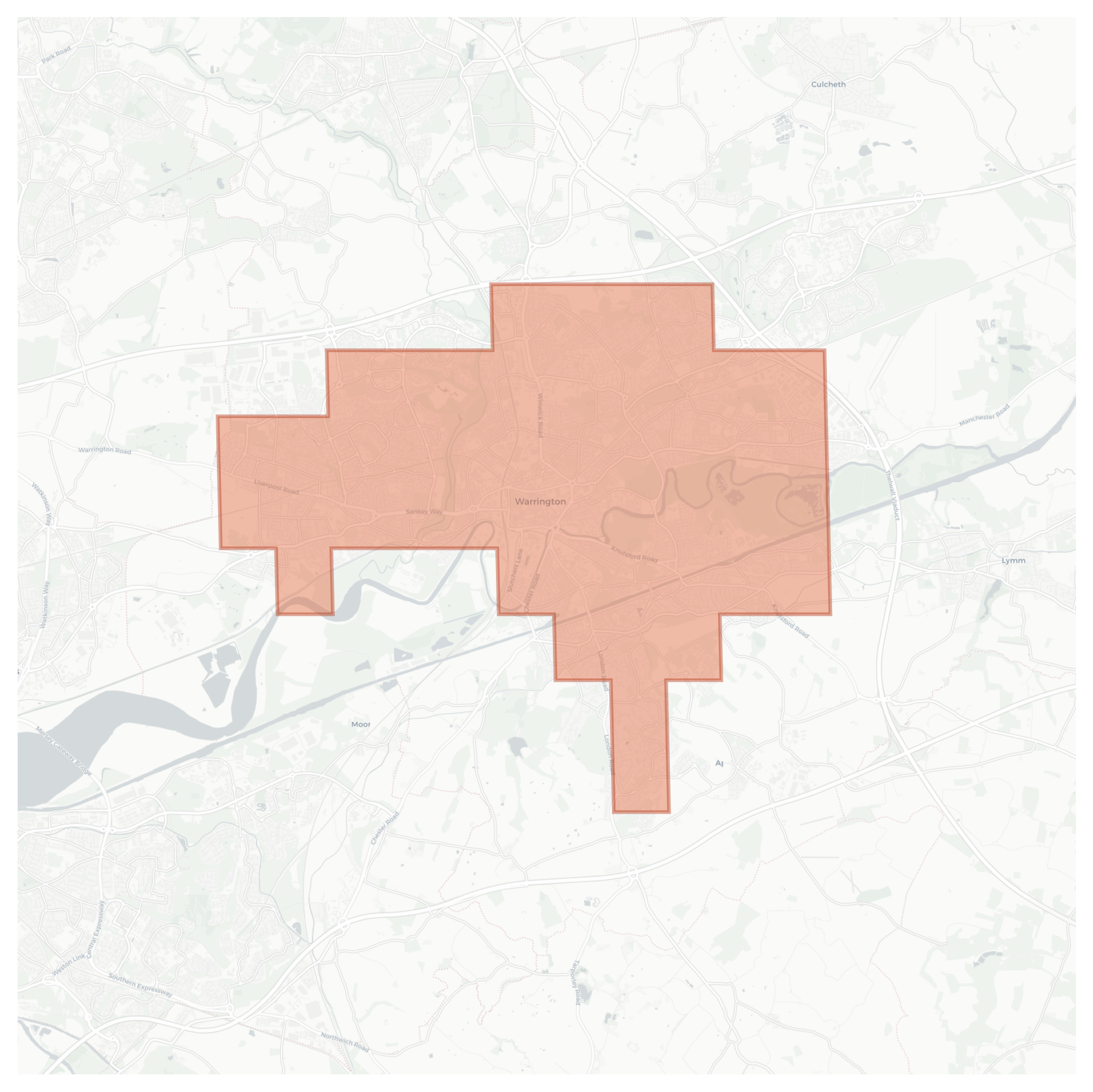 Warrington geographic map