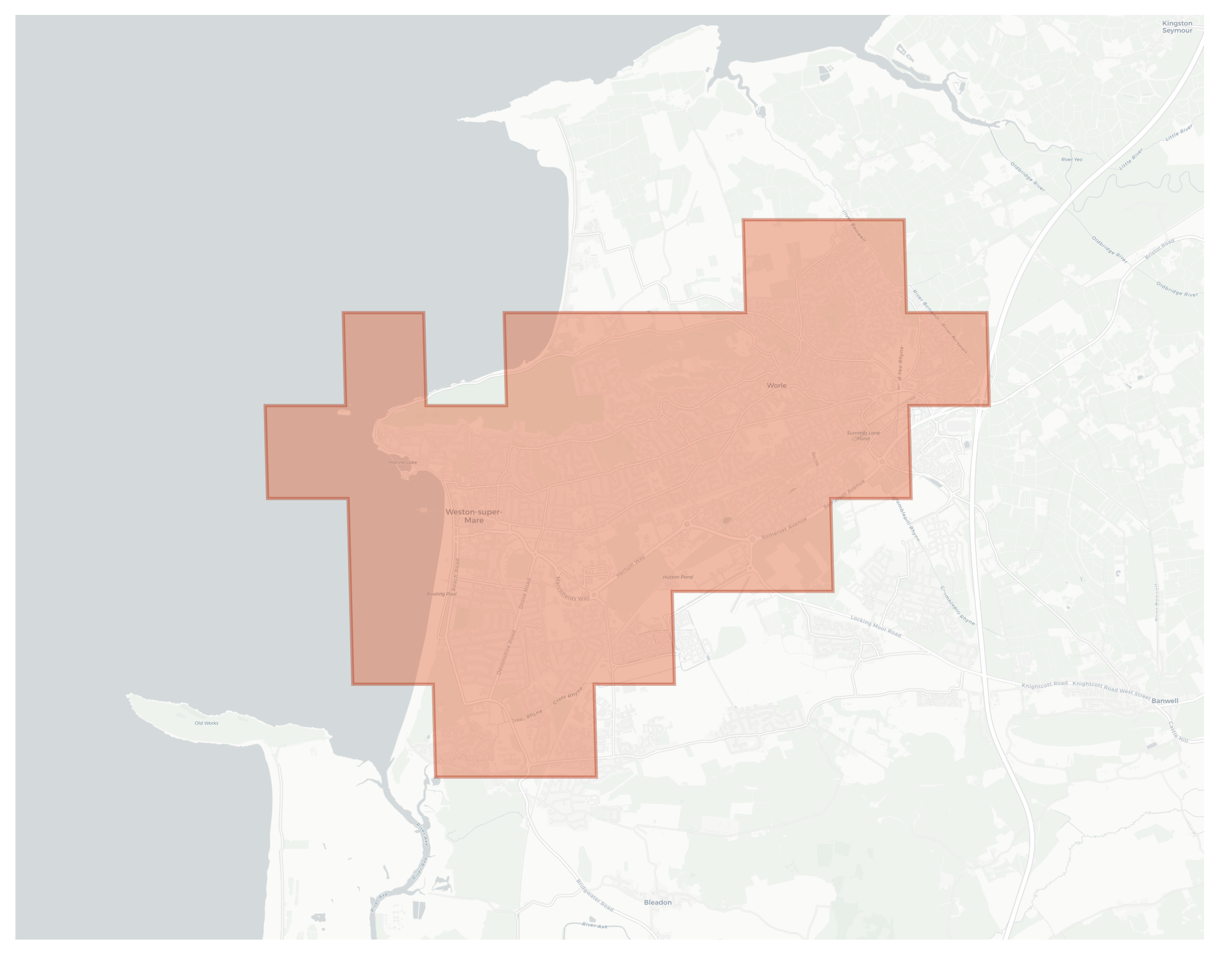 Weston-super-Mare geographic map