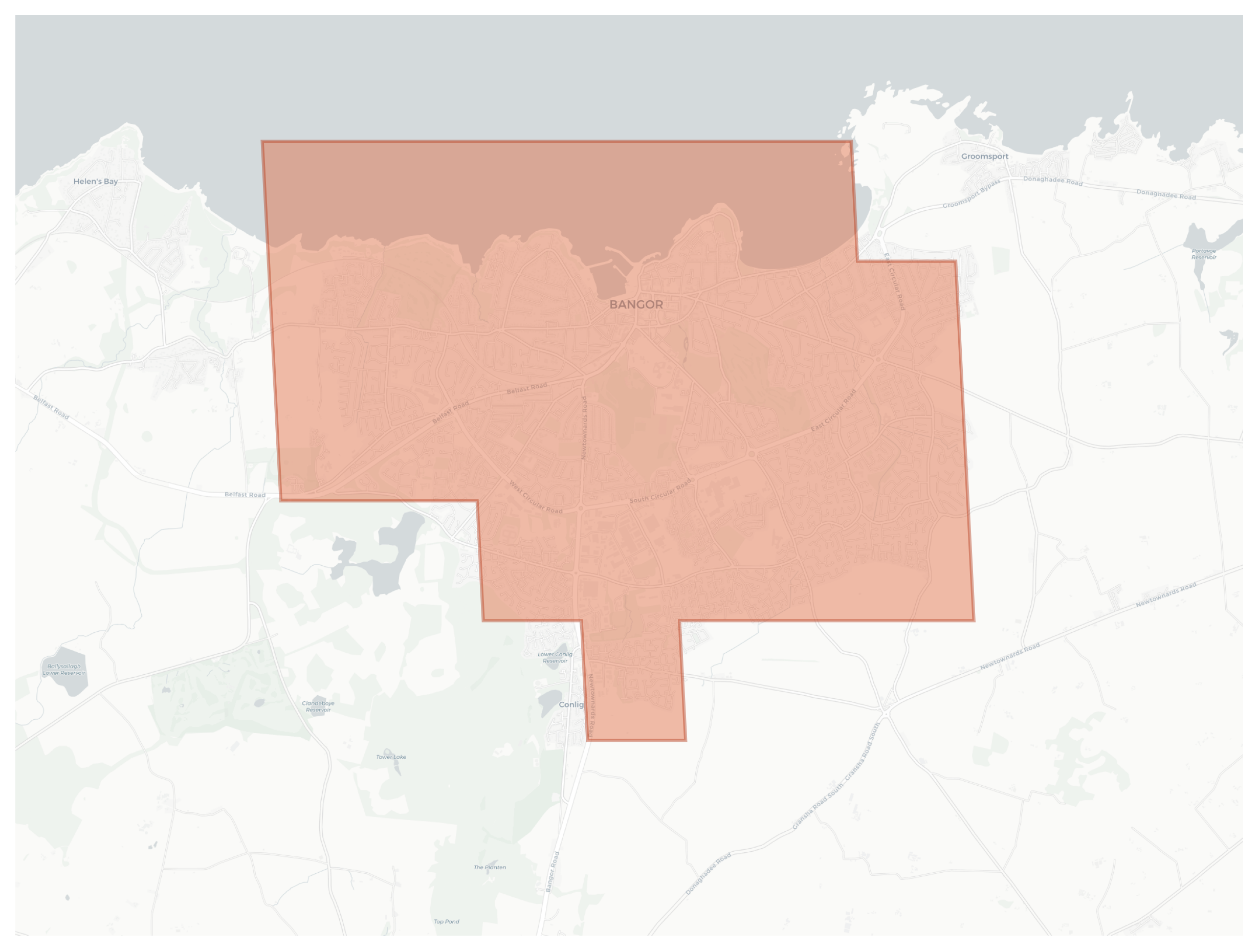 Bangor geographic map