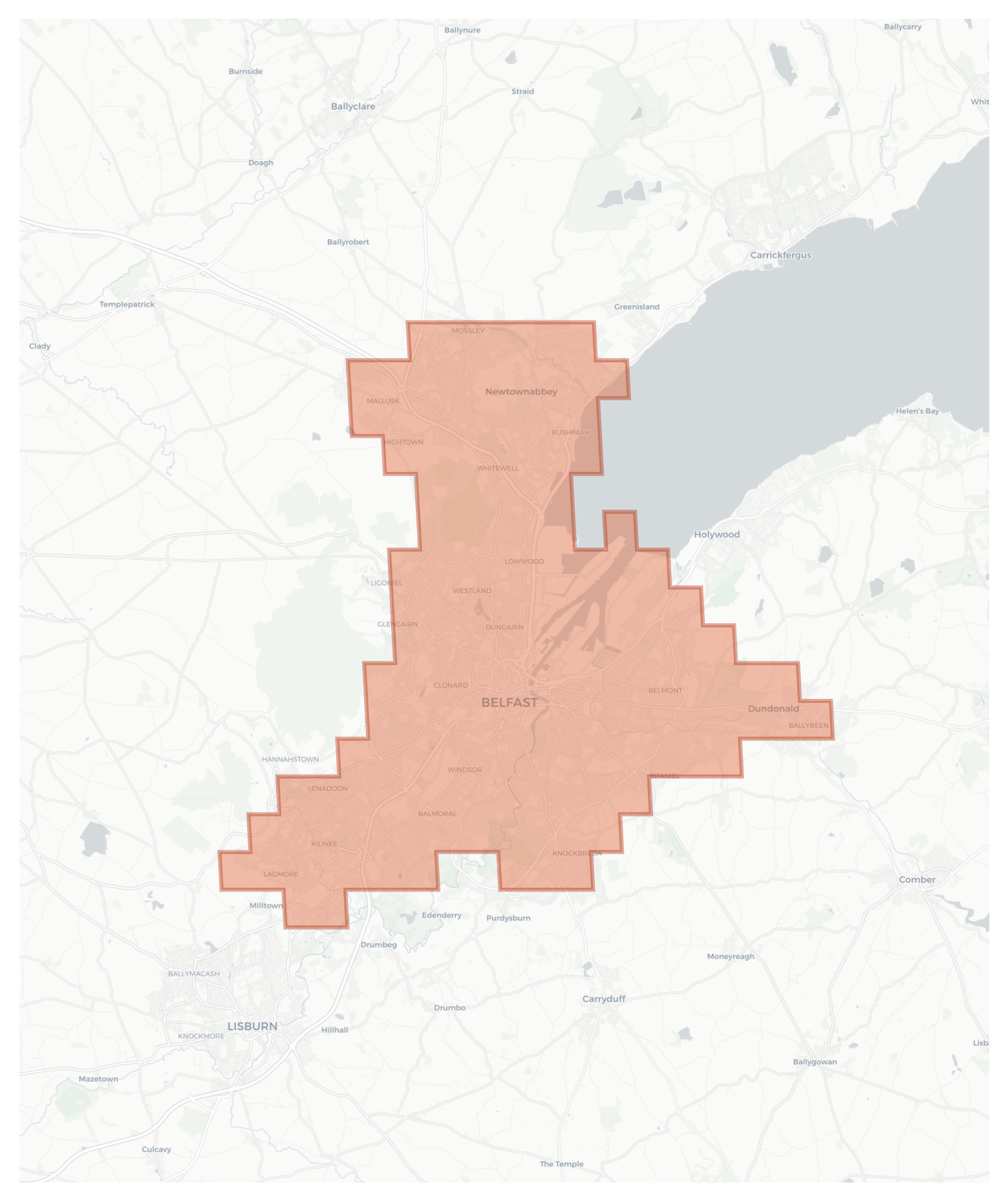 Belfast geographic map