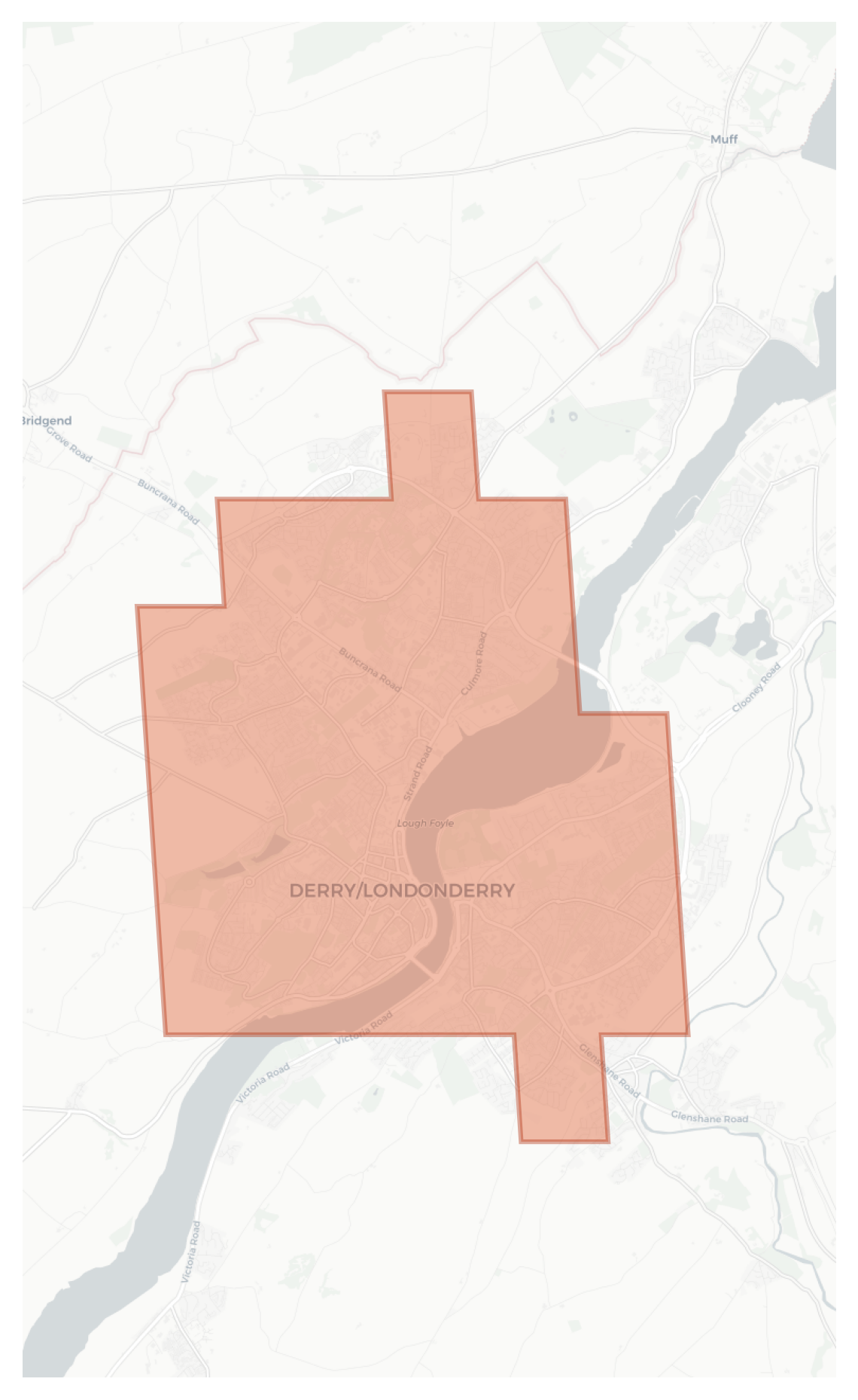 Derry/Londonderry geographic map