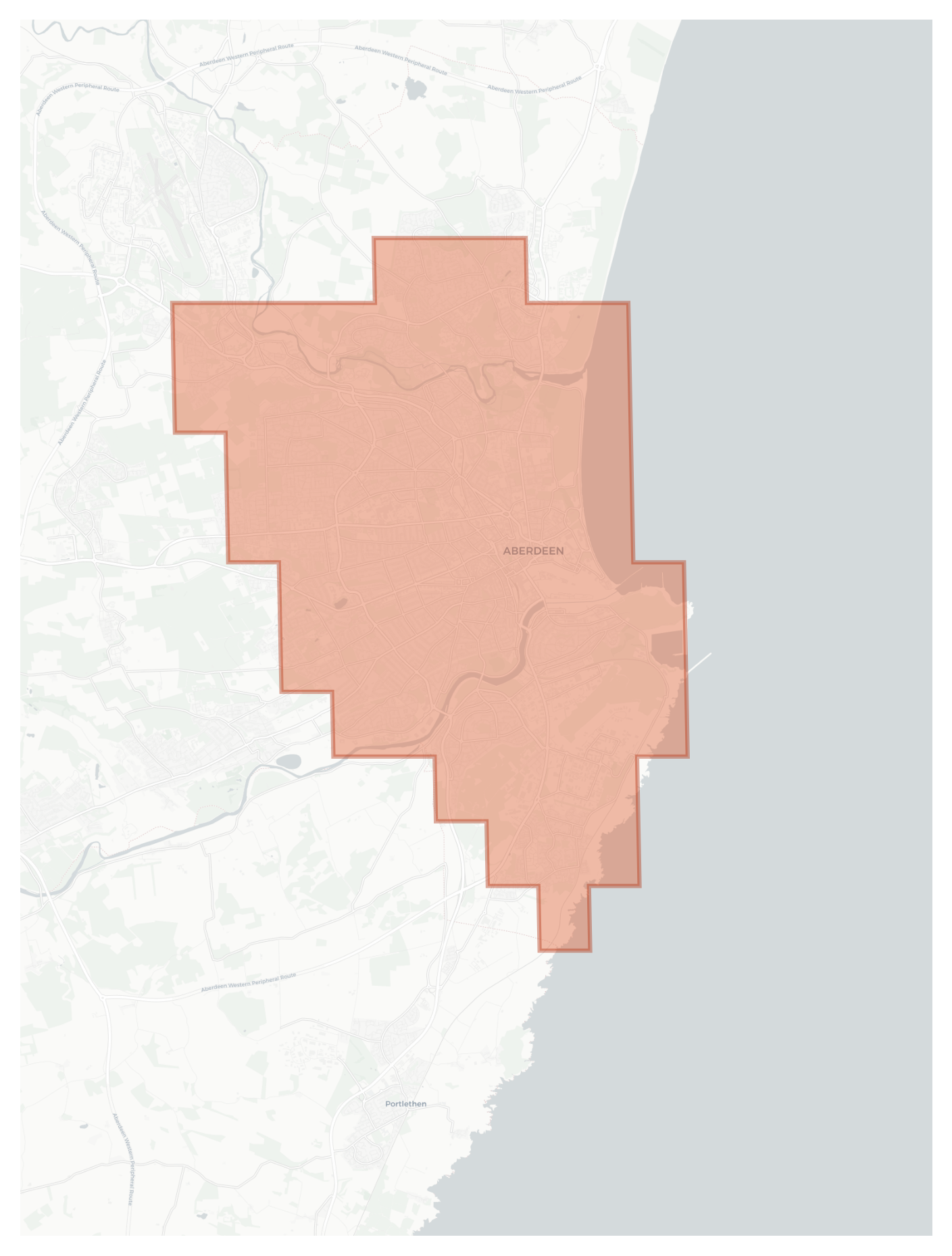 Aberdeen geographic map