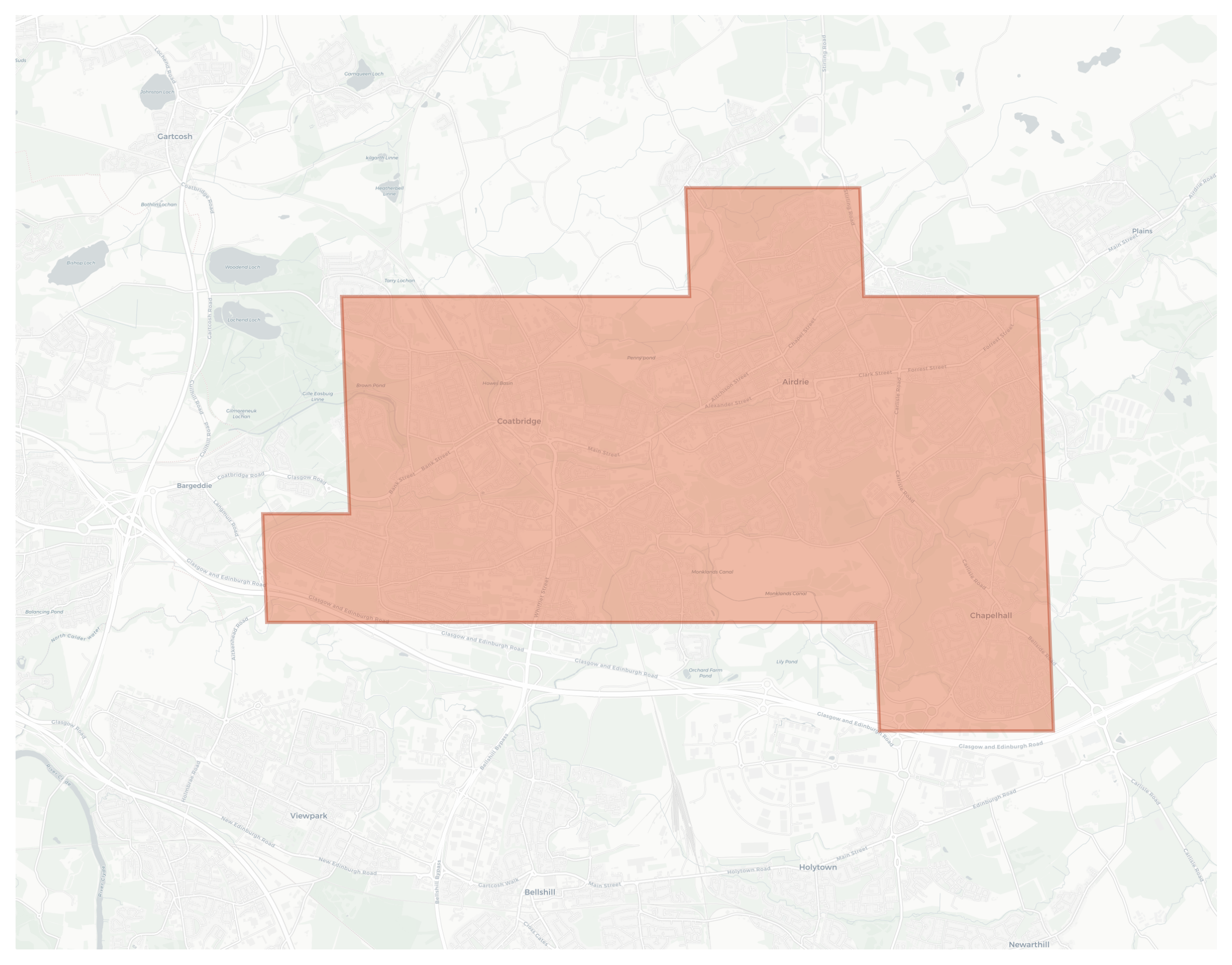 Coatbridge geographic map