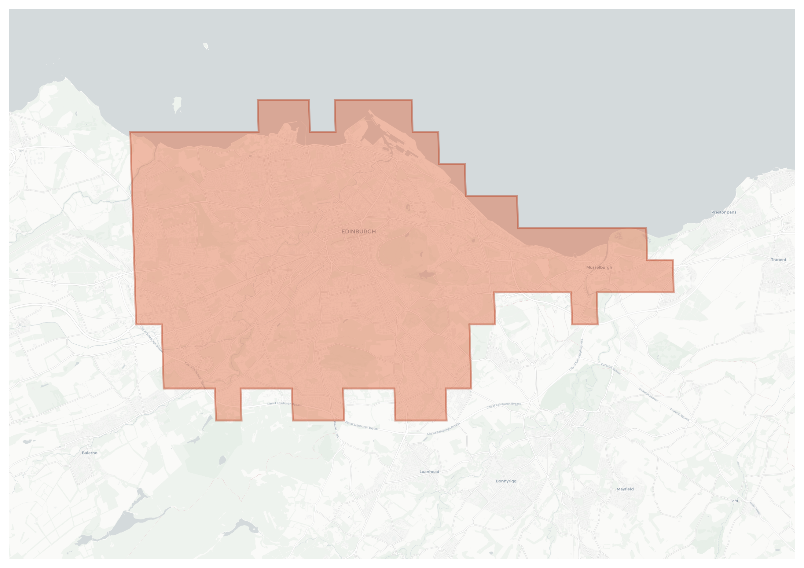 Edinburgh geographic map