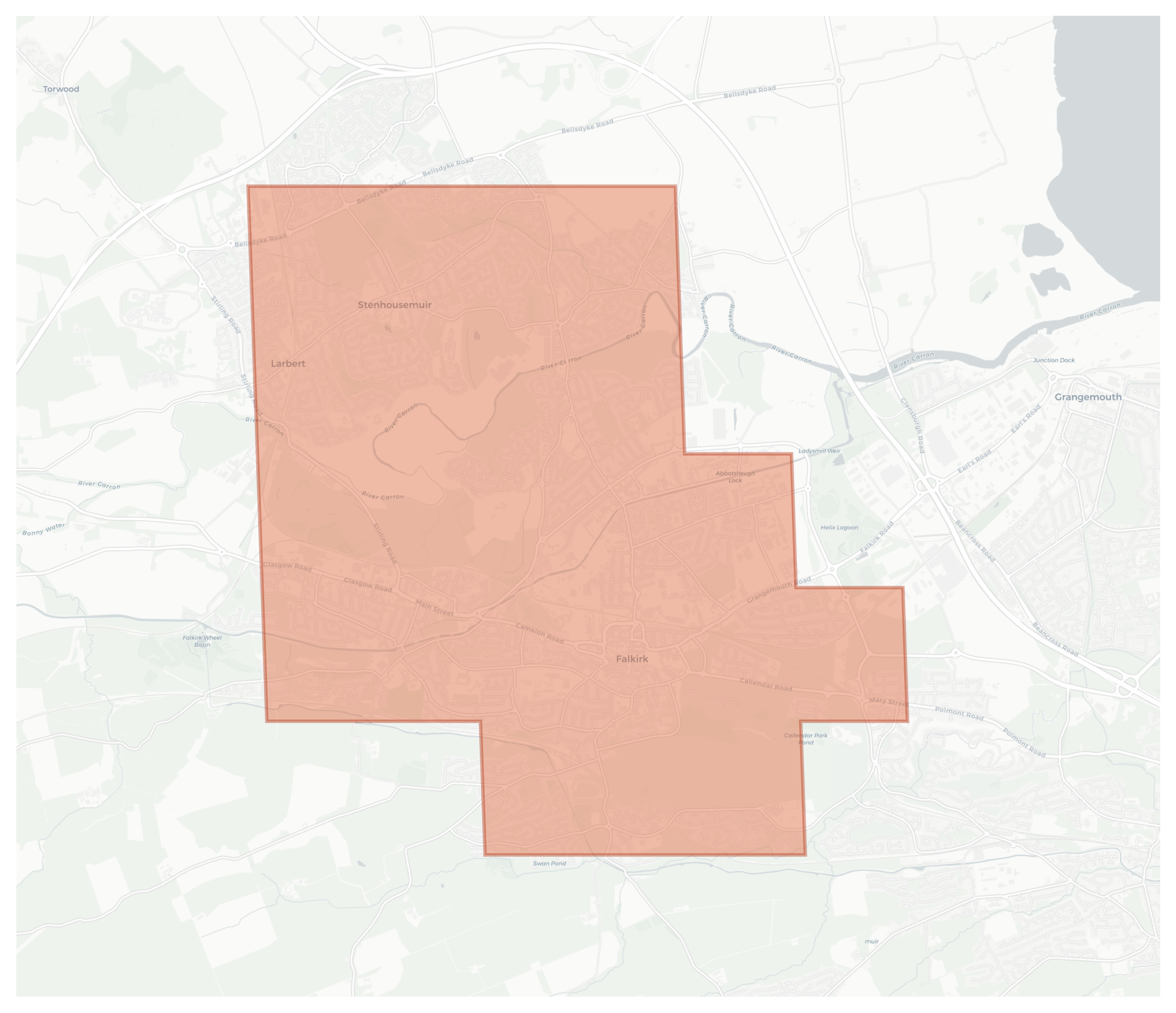 Falkirk geographic map