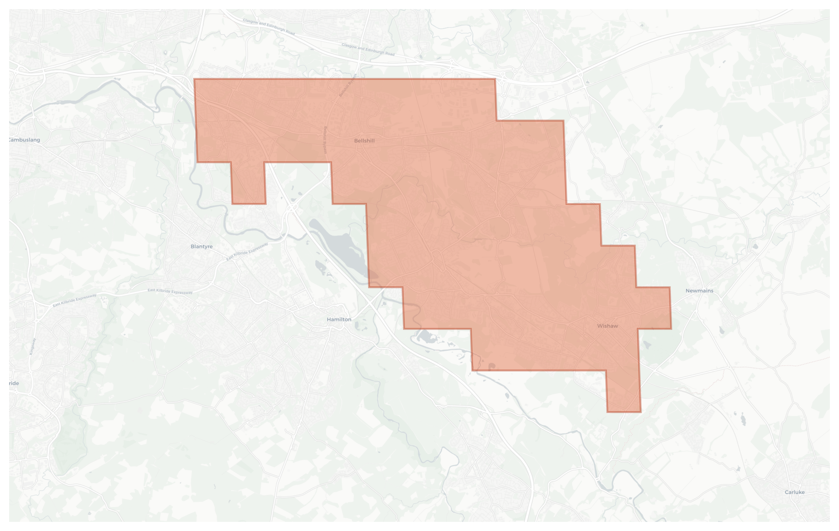 Wishaw geographic map