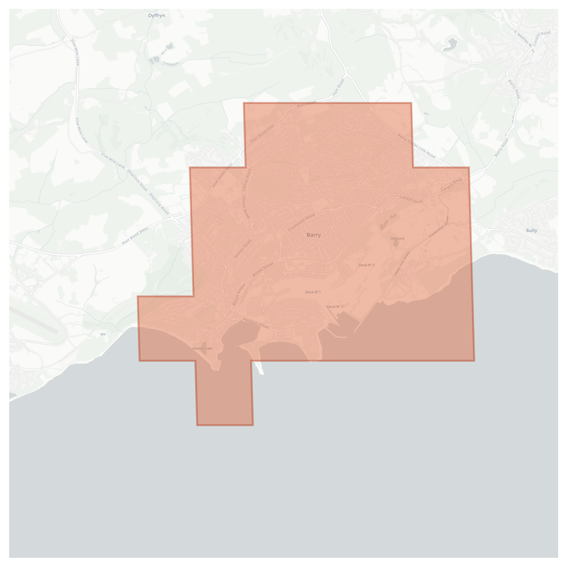 Barry geographic map