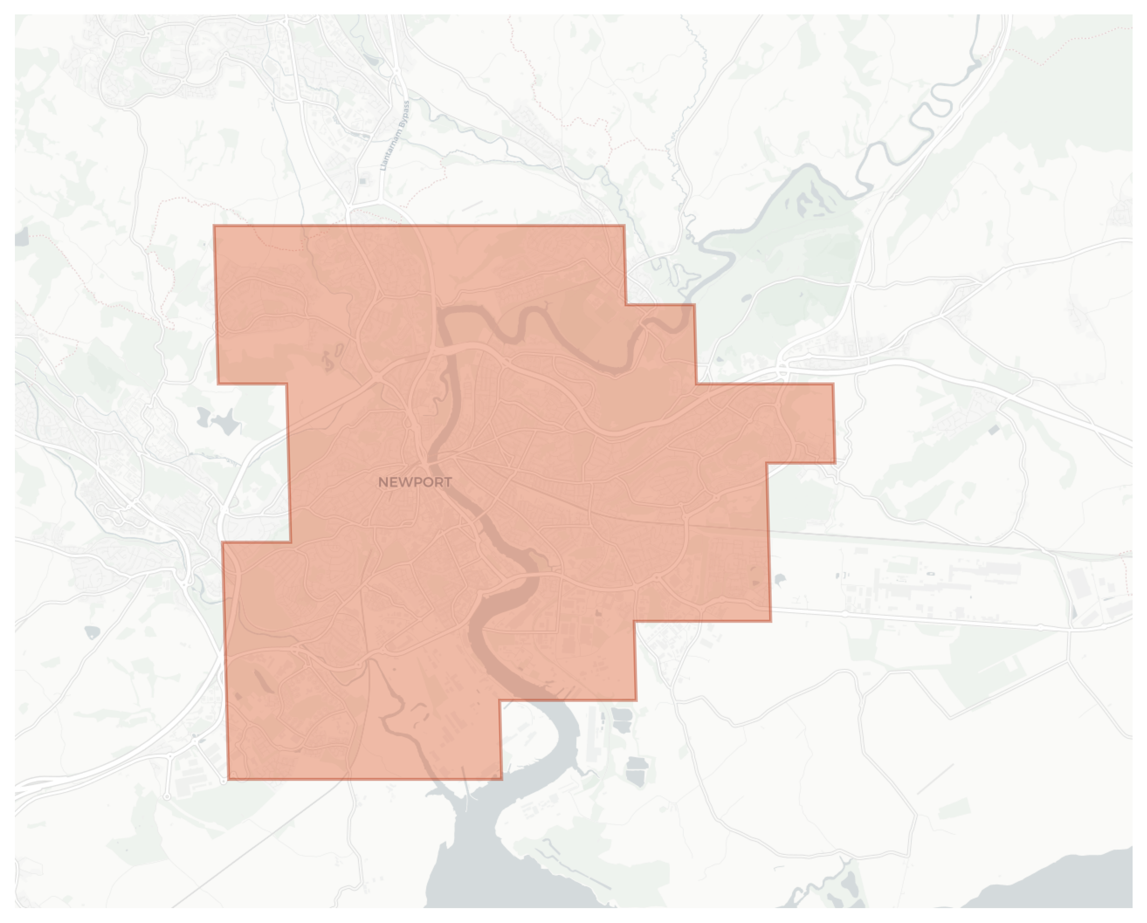 Newport geographic map