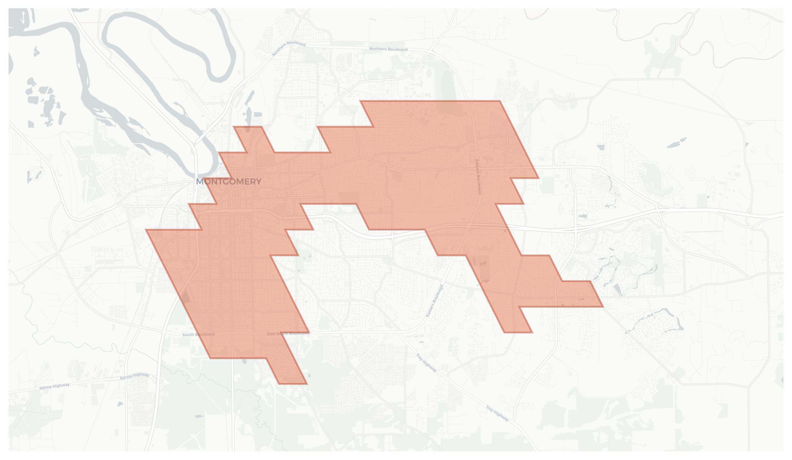 Montgomery geographic map