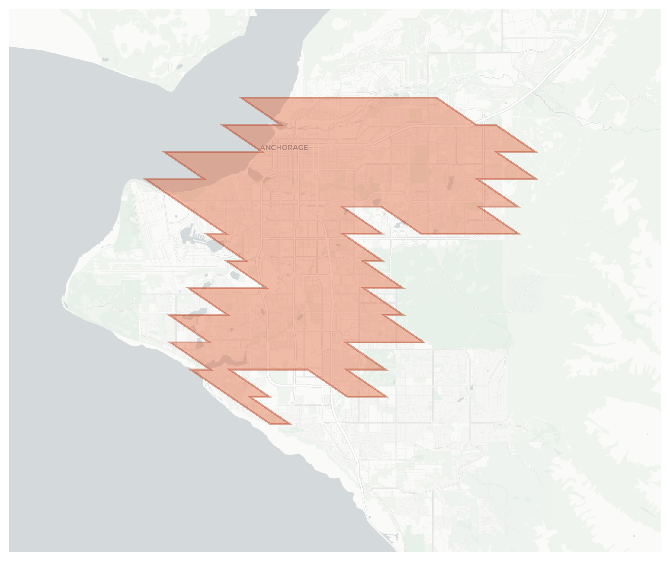 Anchorage geographic map