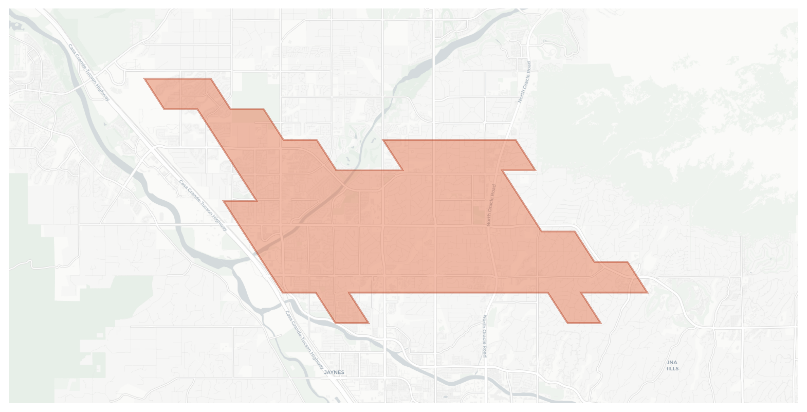 Casas Adobes geographic map