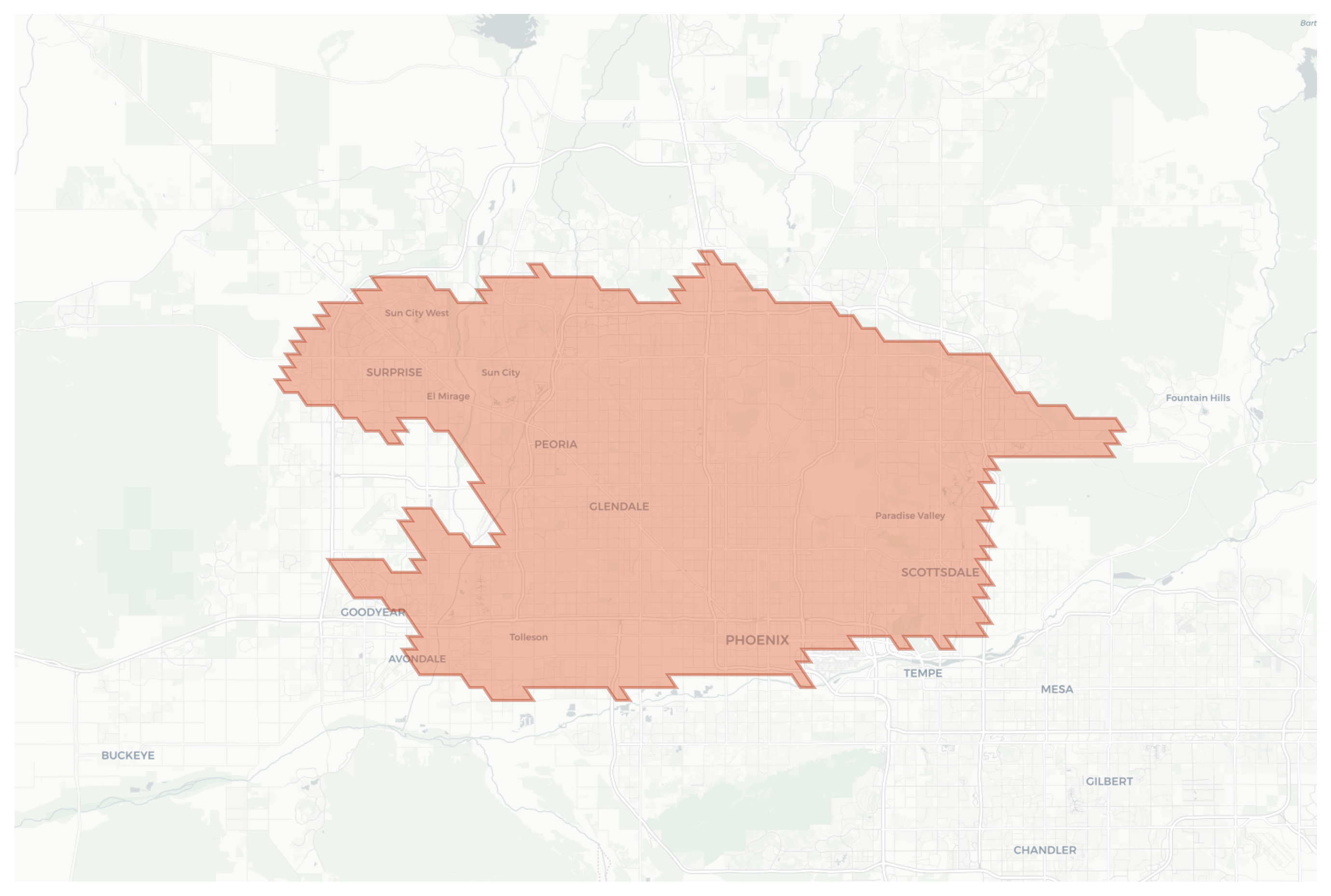 Phoenix geographic map