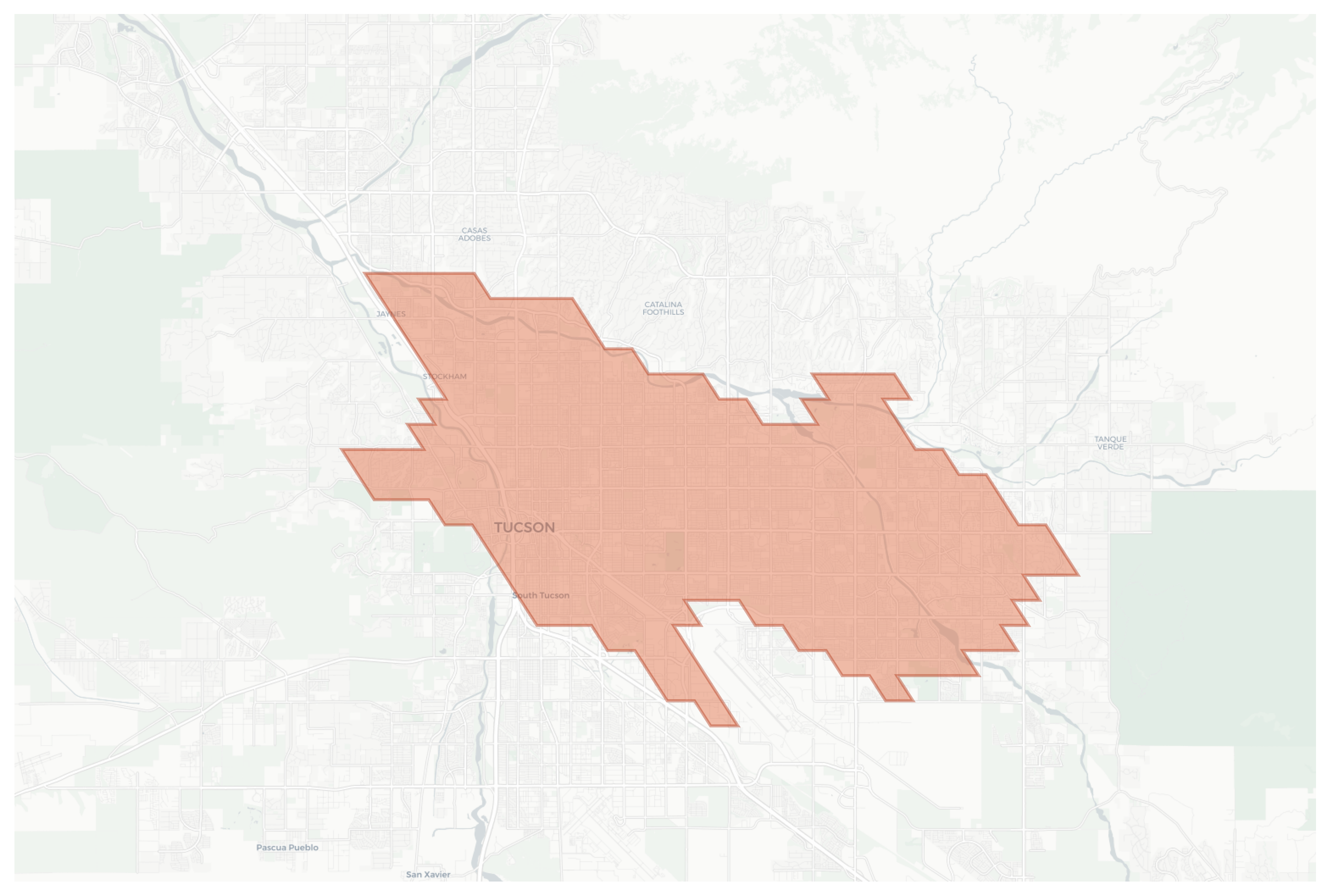 Tucson geographic map